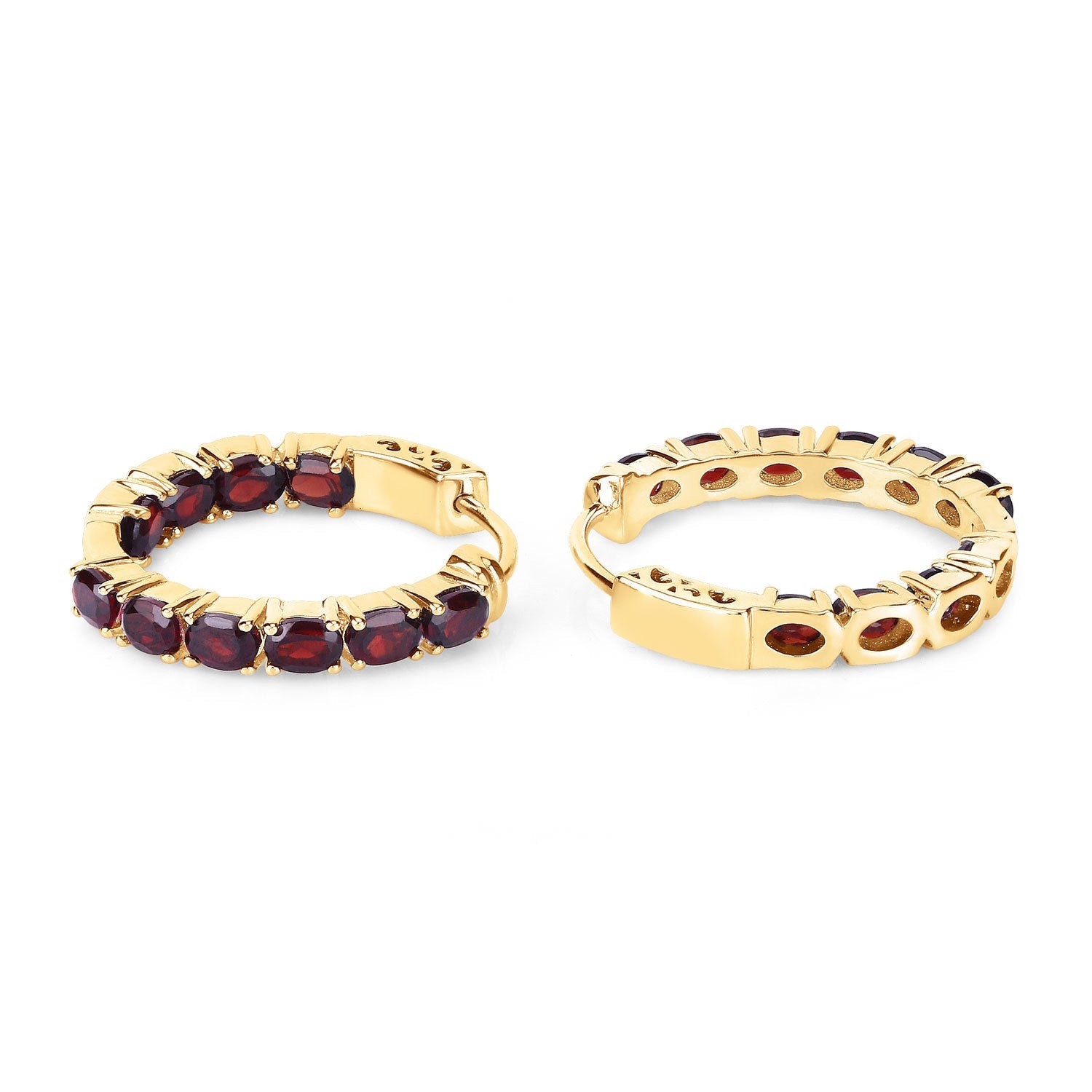 4.00 Carat Genuine Garnet .925 Sterling Silver Earrings by Bids.com