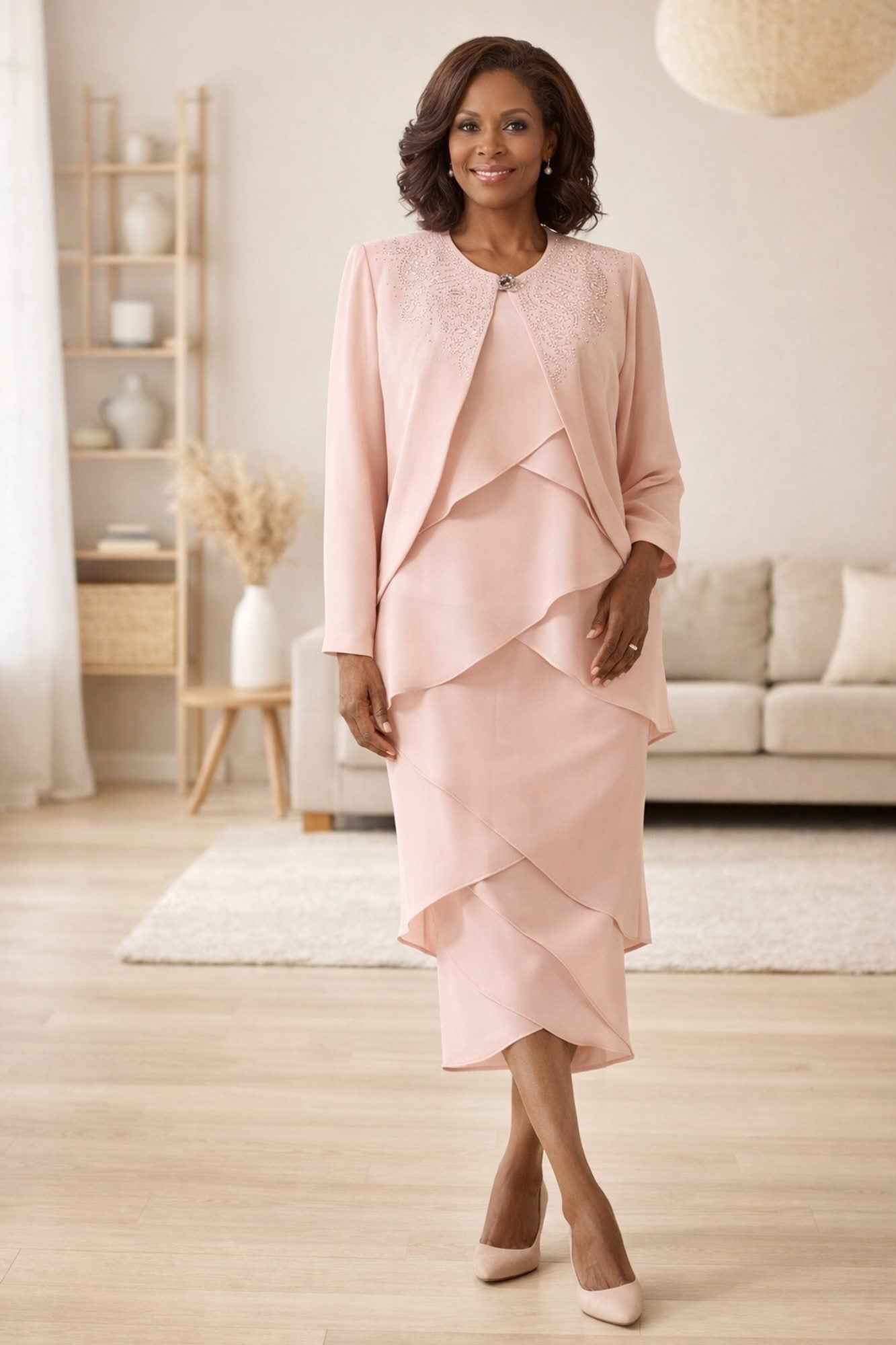 CLEARANCE - Hosanna 5575 Modest 3-Piece Outfit Set Ankle Length (Size XL) by DiscountDressShop