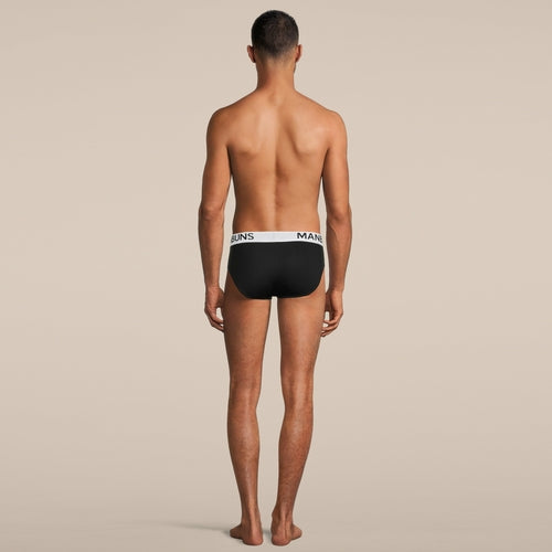 Men's Classic Black Brief Underwear - Comfortable Cotton Blend (Size XL)
