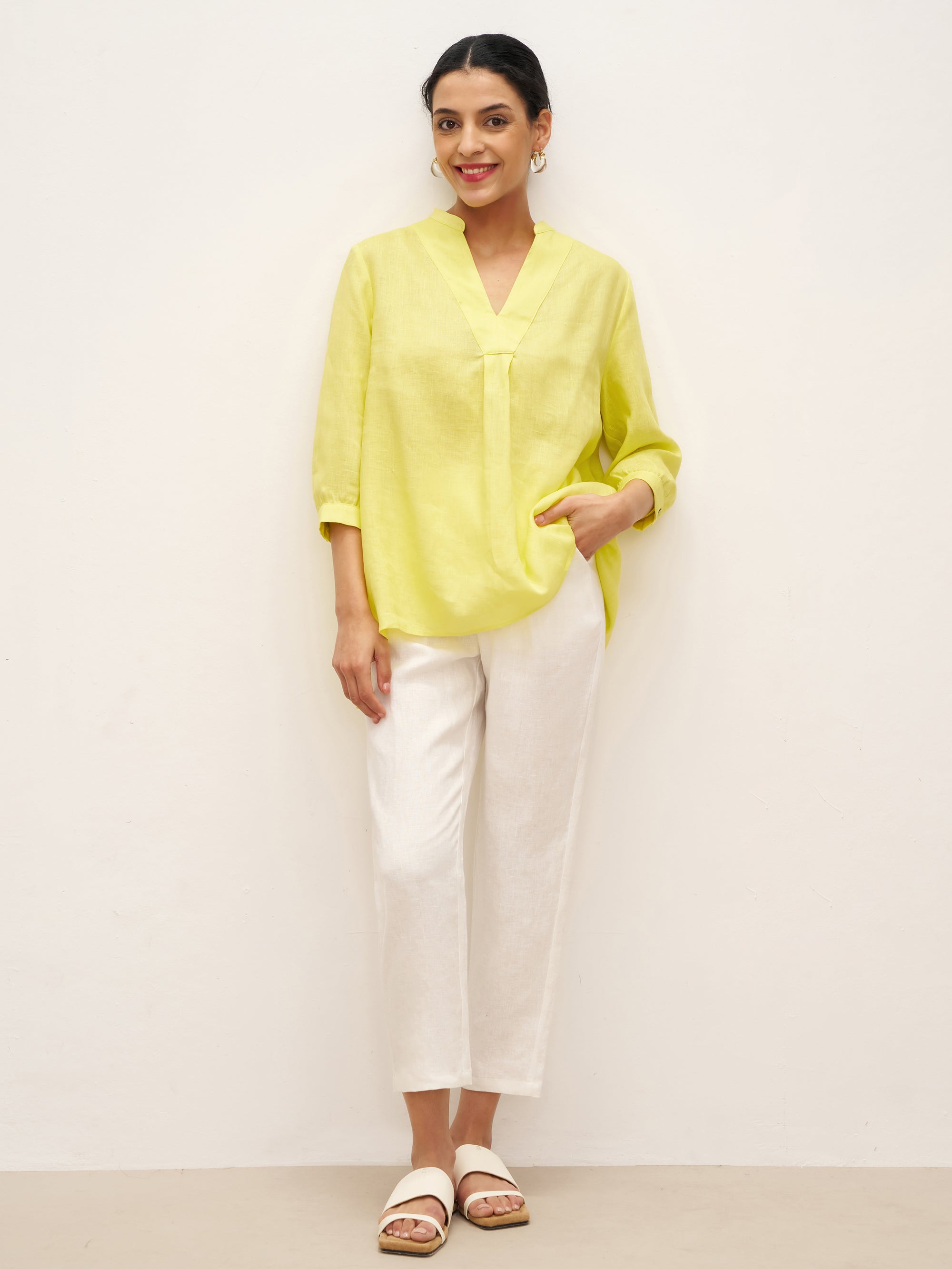 100% Linen Dress Shirt JOANNA DestGlow