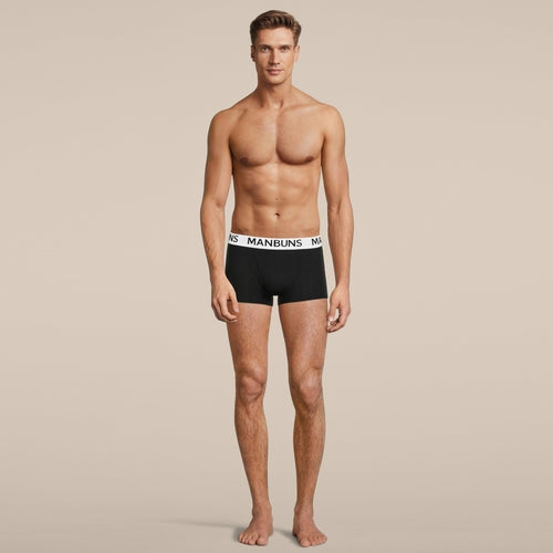 Men's Classic Black Boxer Trunk Underwear - Performance Microfiber (Size XL)