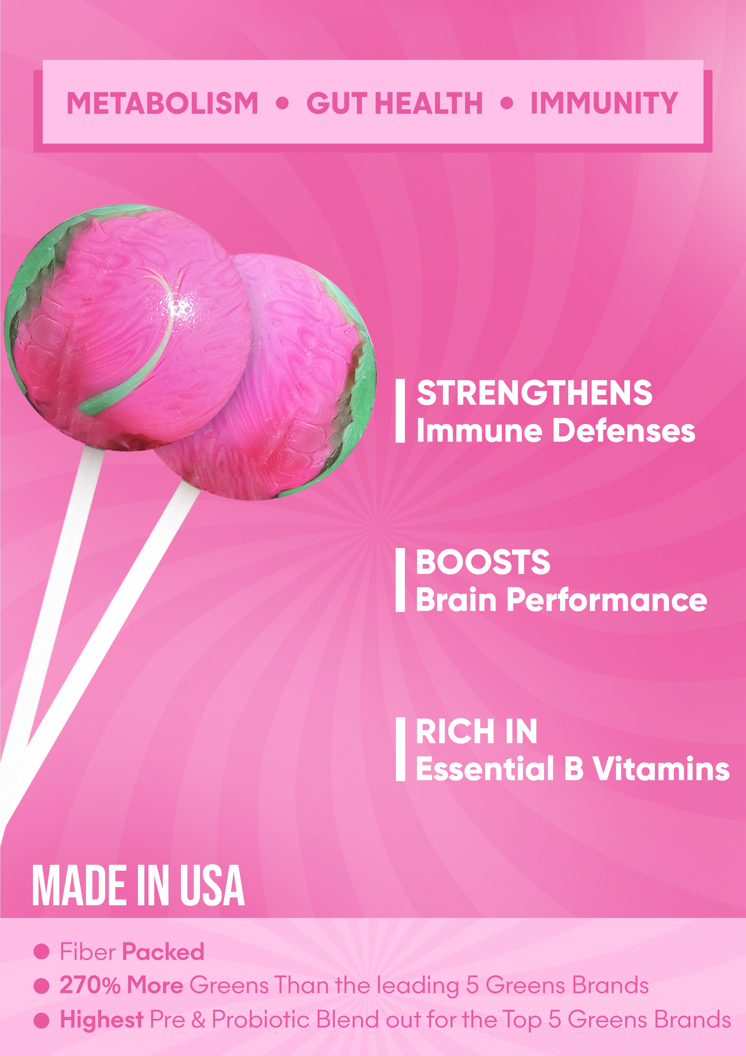 It Girl Superfood Greens Lollipops - Vegan Candy with Supergreens, Vitamins & Antioxidants by It Girl Vitamins