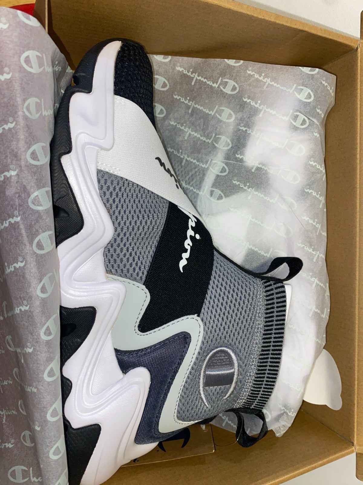 Champion Hyper CX Men’s Sneakers Size 9 M Concrete/Black Slip-On Athletic Shoes