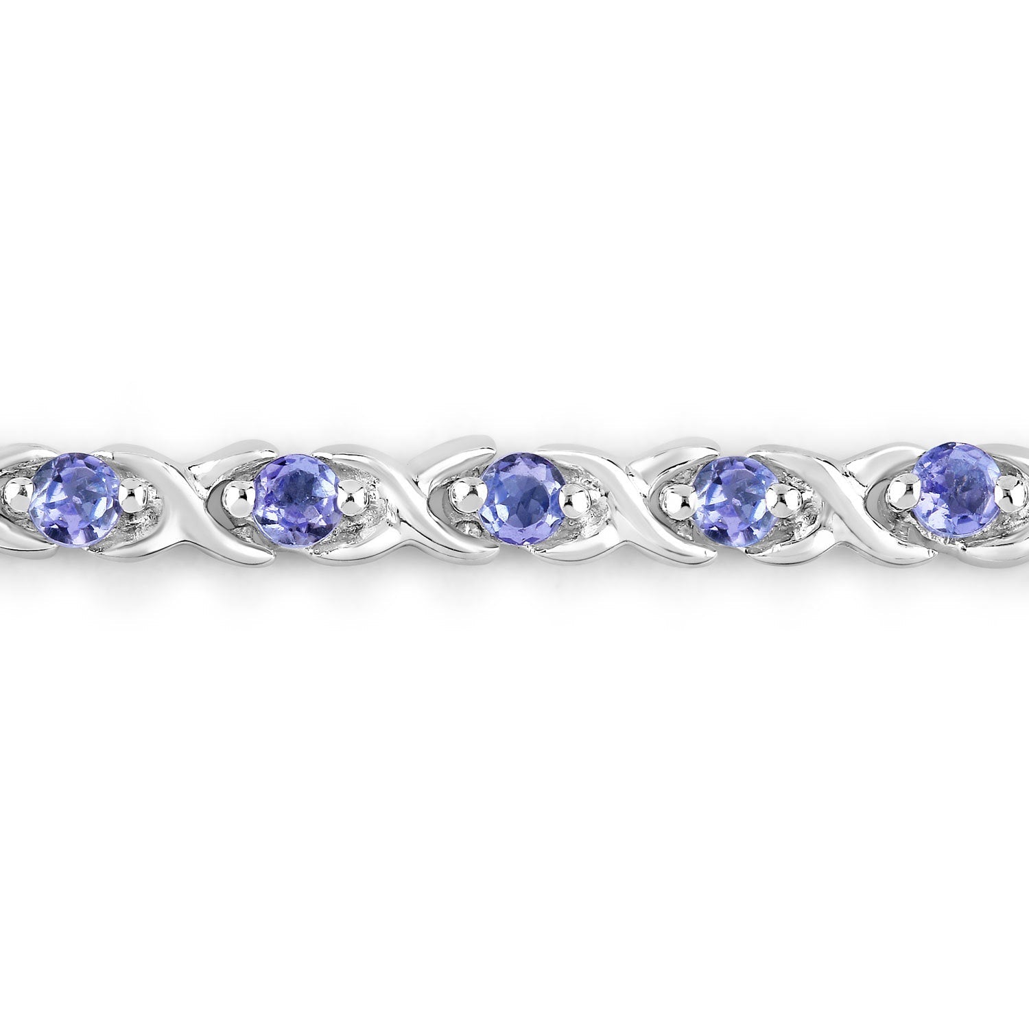 0.91 Carat Genuine Tanzanite .925 Sterling Silver Bracelet by Bids.com