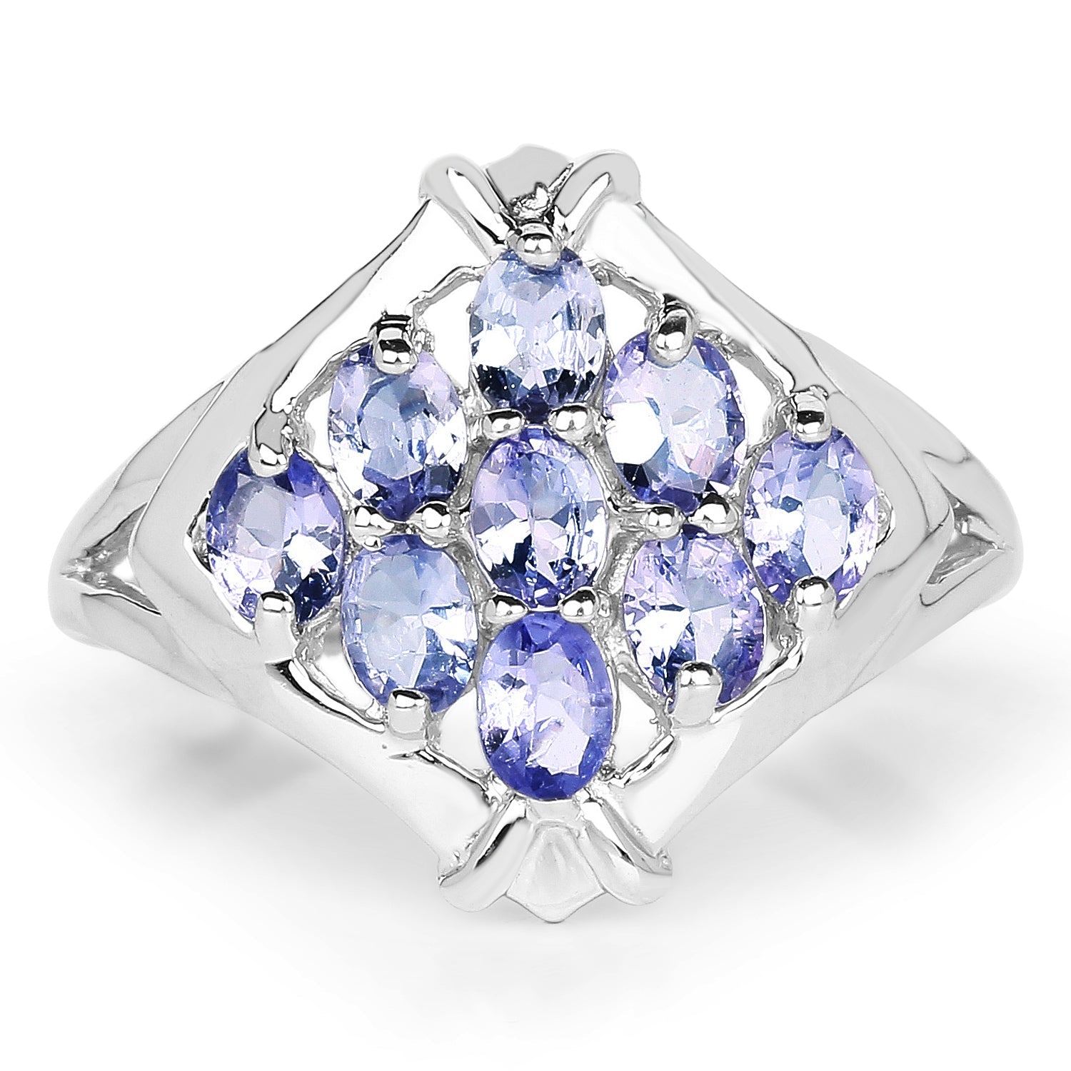 1.53 Carat Genuine Tanzanite .925 Sterling Silver Ring by Bids.com