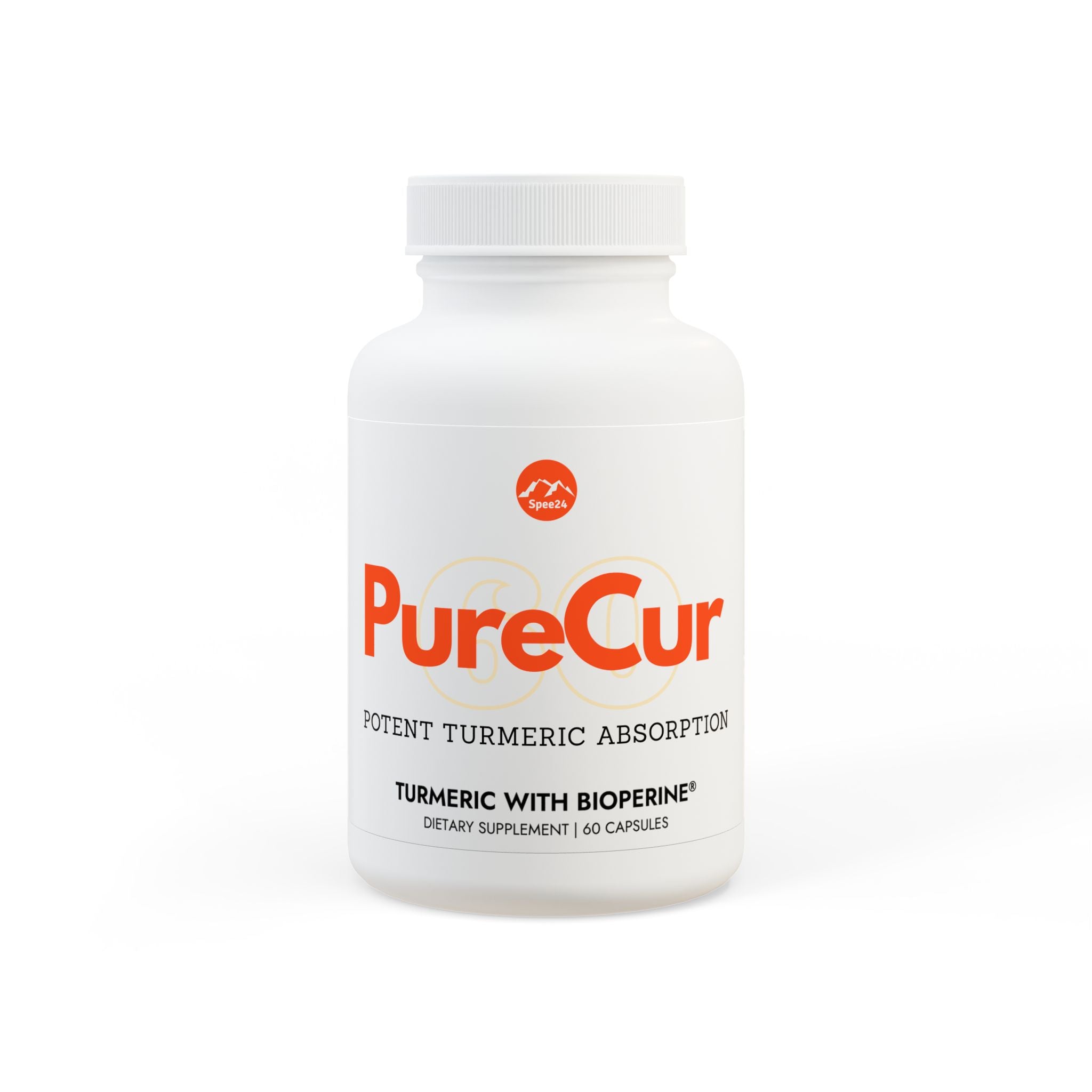 PureCur Turmeric with Black Pepper Fruit Extract Supplement (60 Capsules) by Spee24, LLC