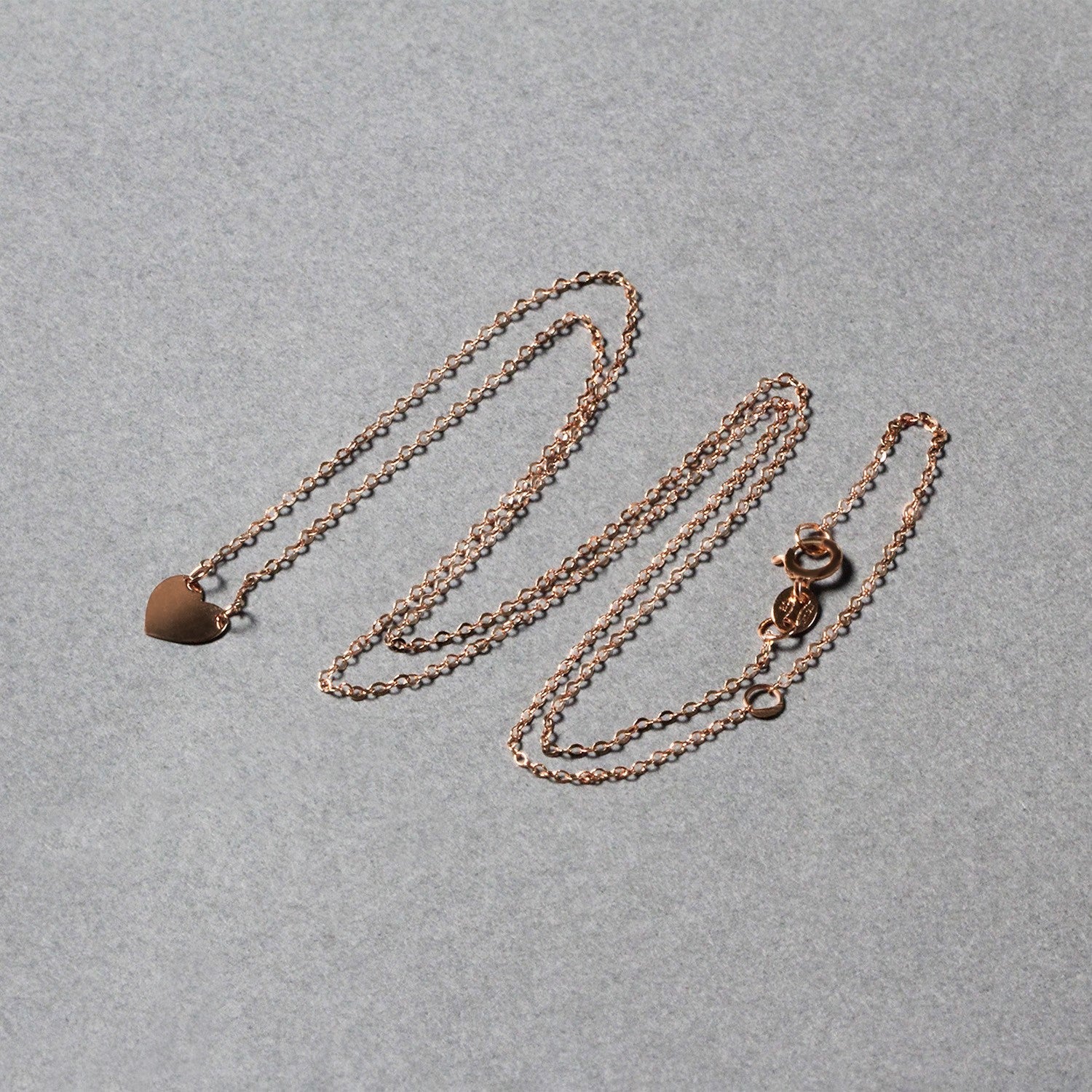 14k Rose Gold Polished Mini Heart Necklace by Bids.com