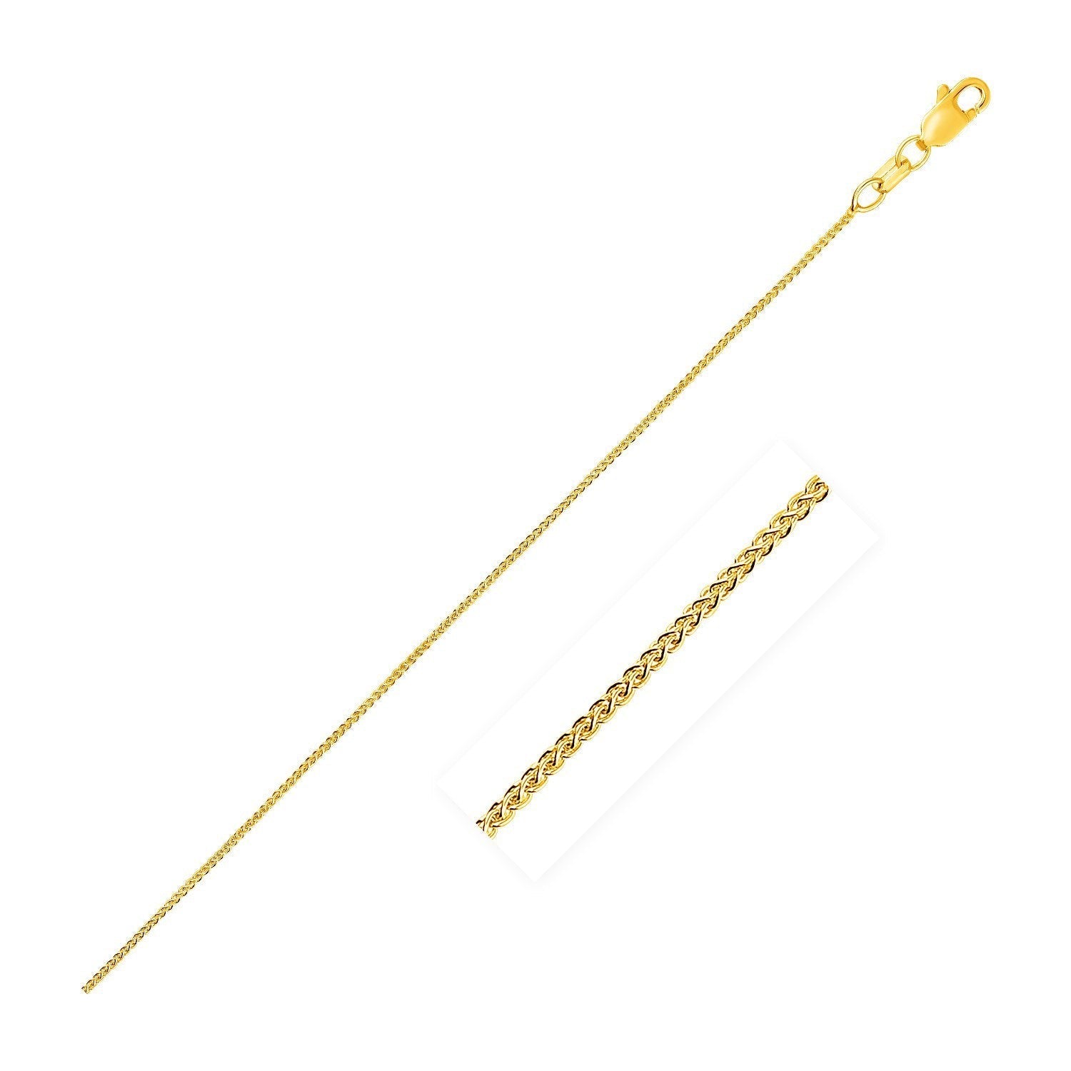 10k Yellow Gold Wheat Chain 0.6mm DestGlow