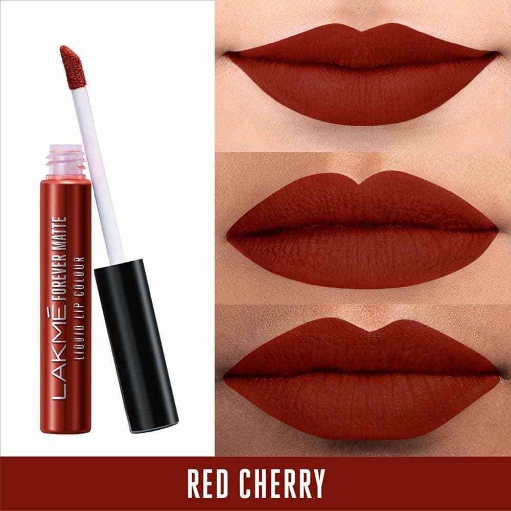 Lakme Forever Matte Liquid Lip Colour - Red Cherry