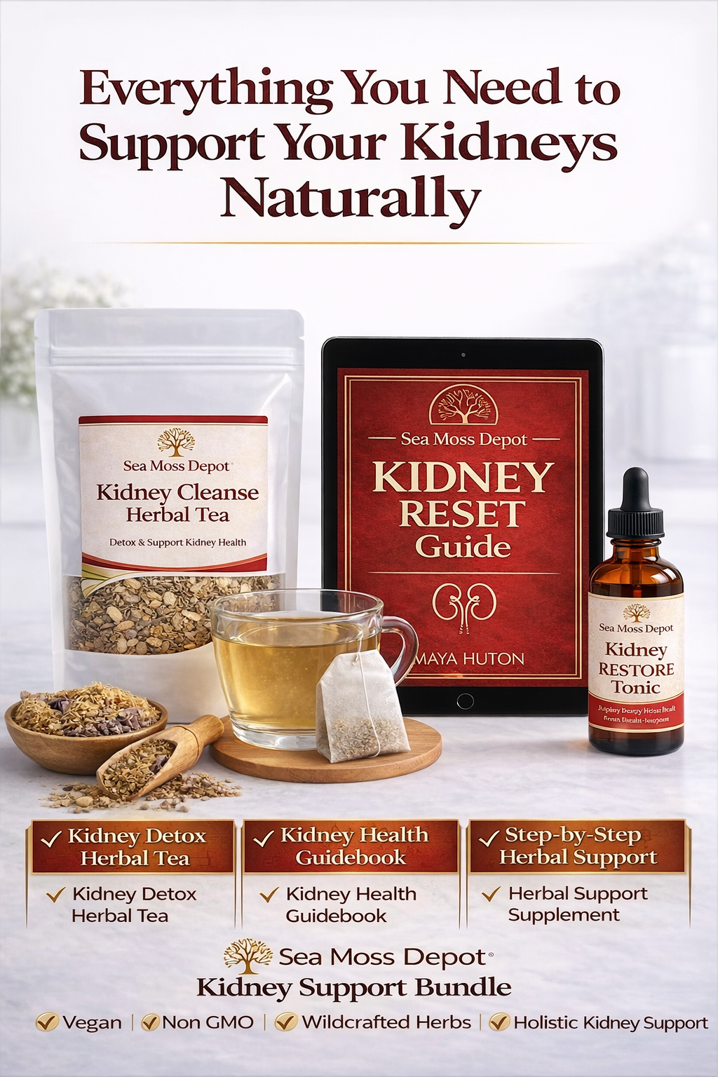 Reclaim Your Kidneys Bundle – Kidney Disease Naturally (Stages 1-5) and Diabetes by Seamoss depot