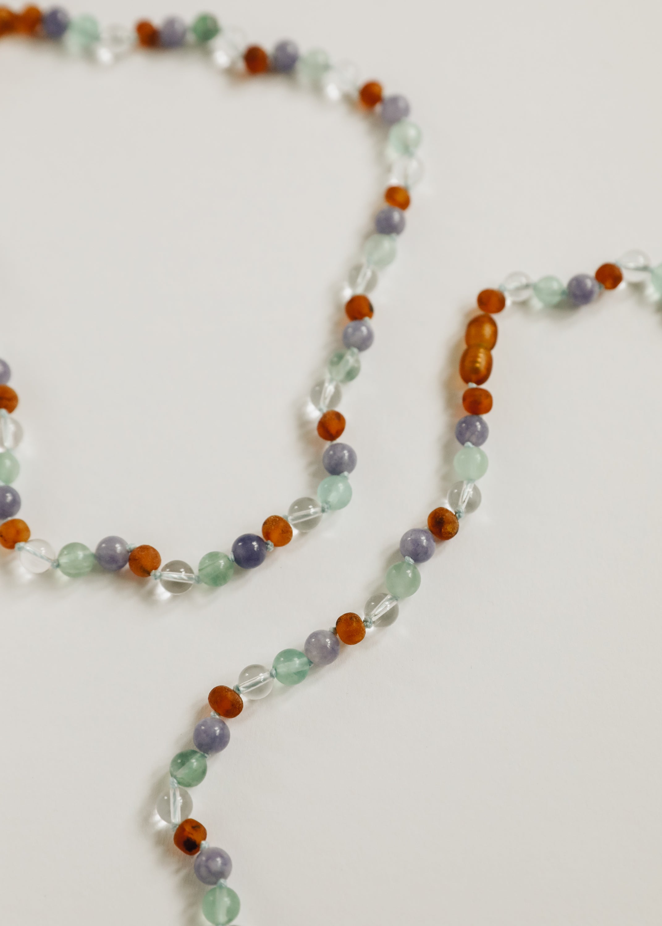 Baltic Sea Amber + Natural Gemstone || Anklet or Bracelet by CanyonLeaf