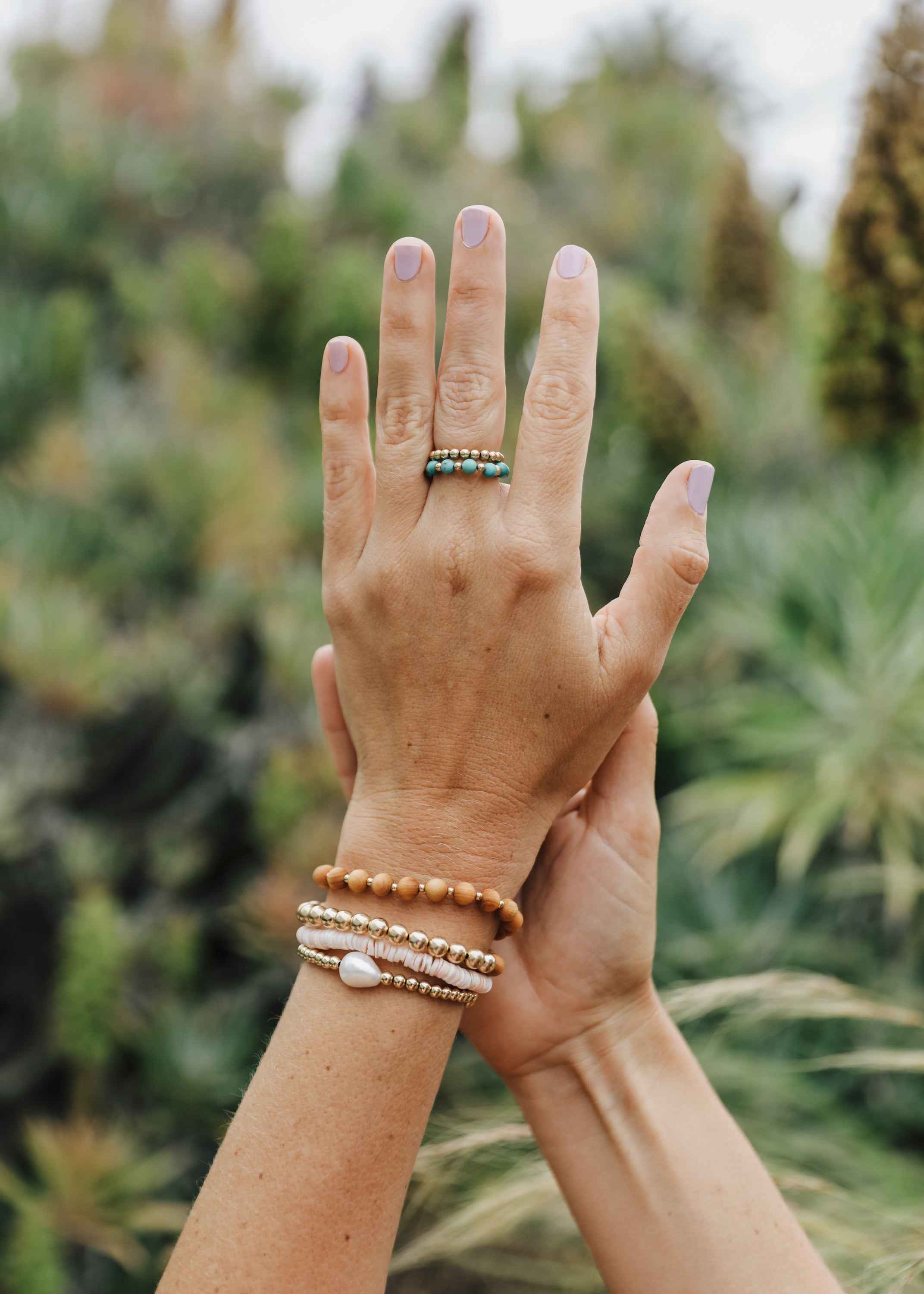 Pure Sea Shell + 14k Gold Filled || Stretch Anklet or Bracelet