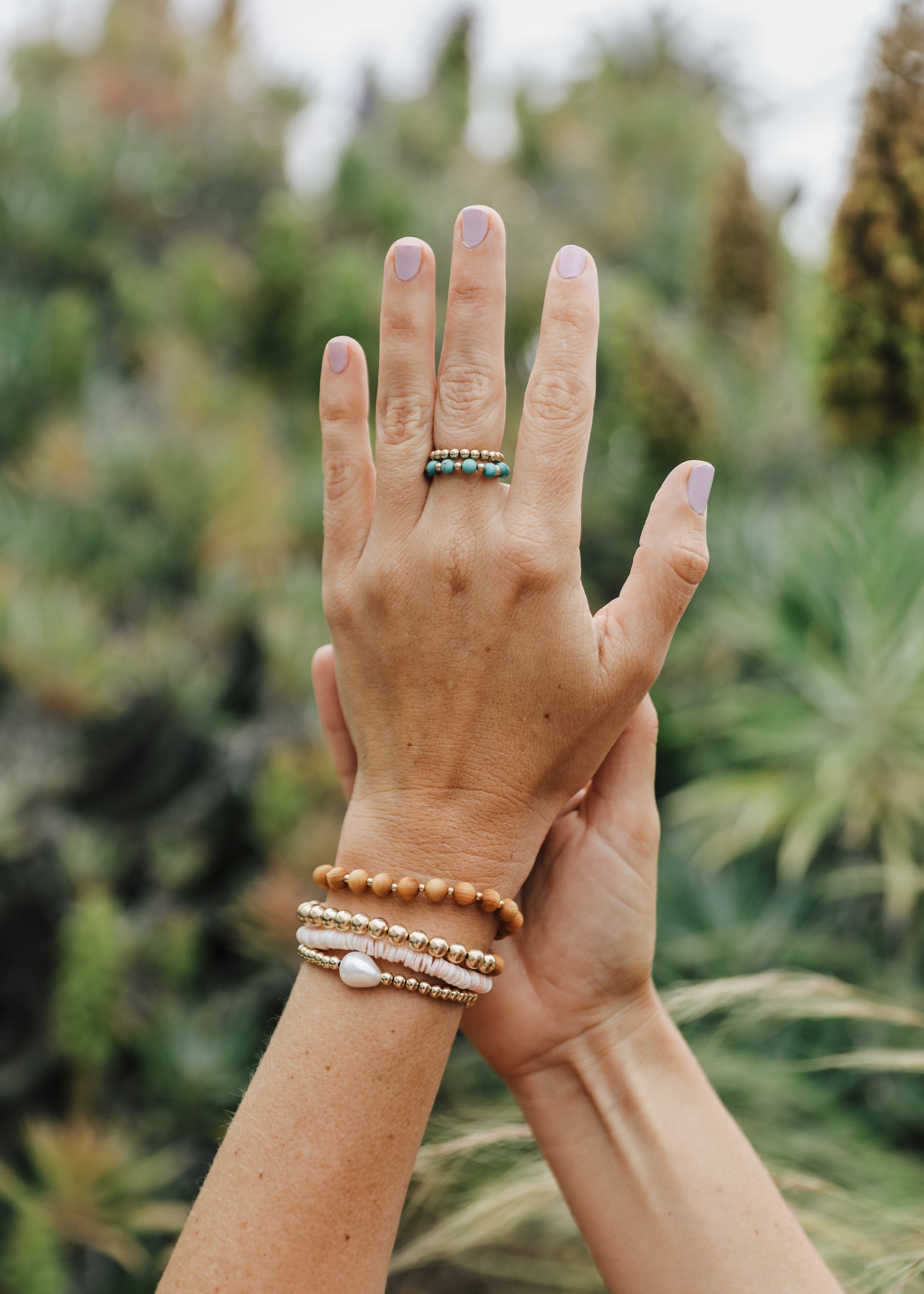 Dainty 14K Gold Filled + Sea Shell || Stretch Anklet or Bracelet by CanyonLeaf