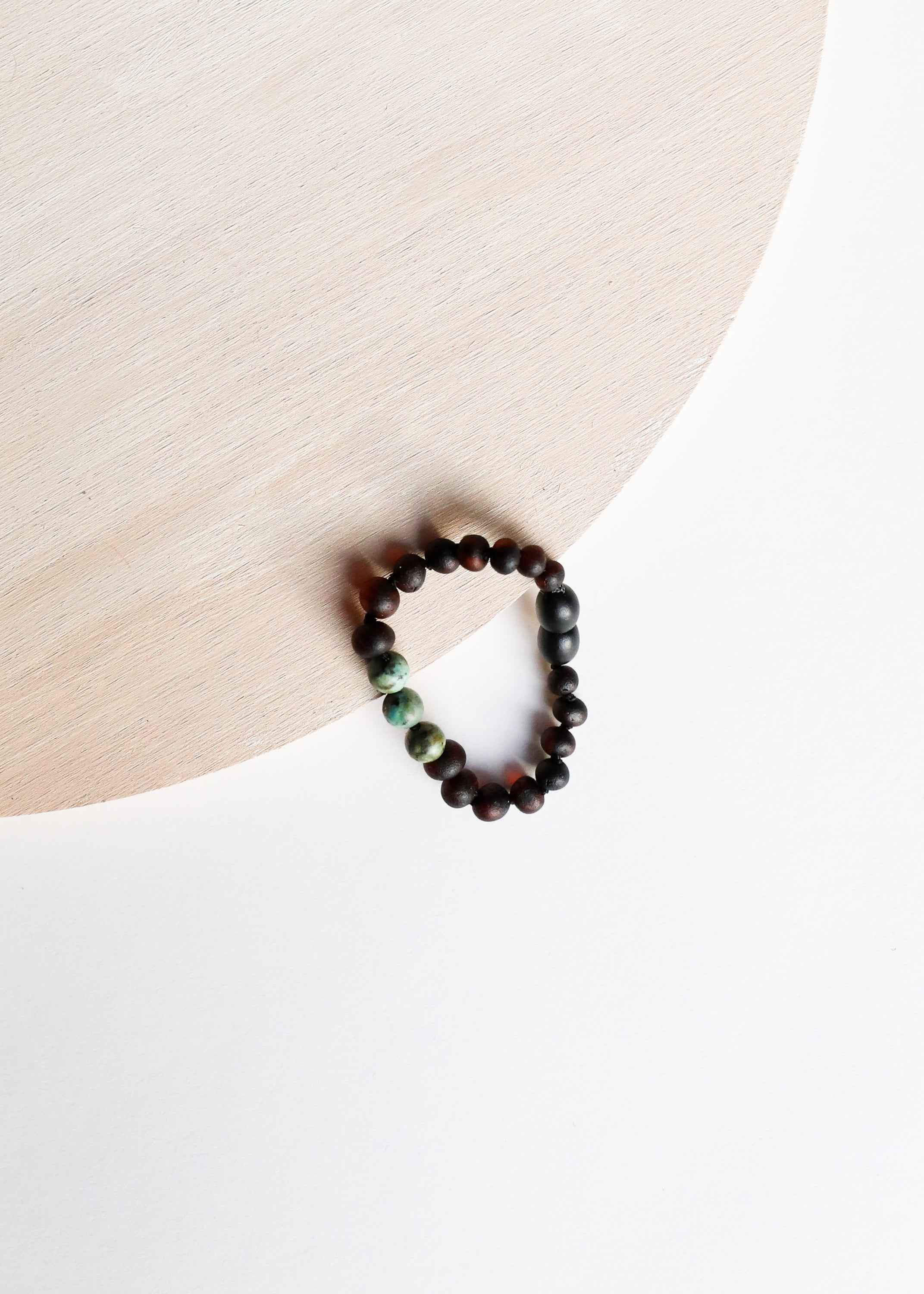 Raw Black Baltic Amber + Turquoise Jasper || Anklet or Bracelet by CanyonLeaf