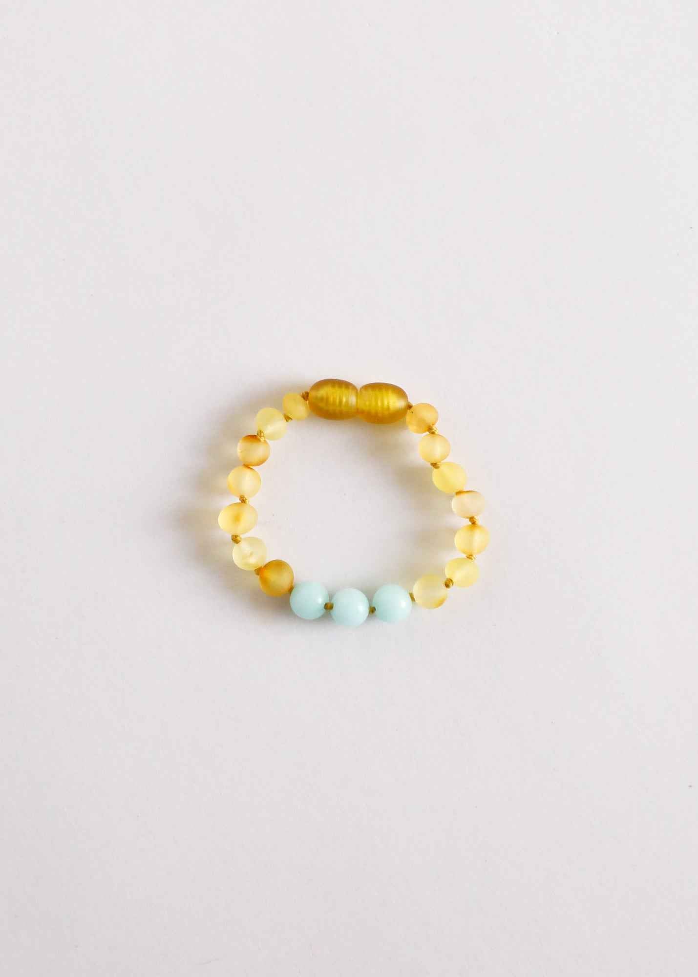 Raw Honey Baltic Amber + Amazonite || Anklet or Bracelet