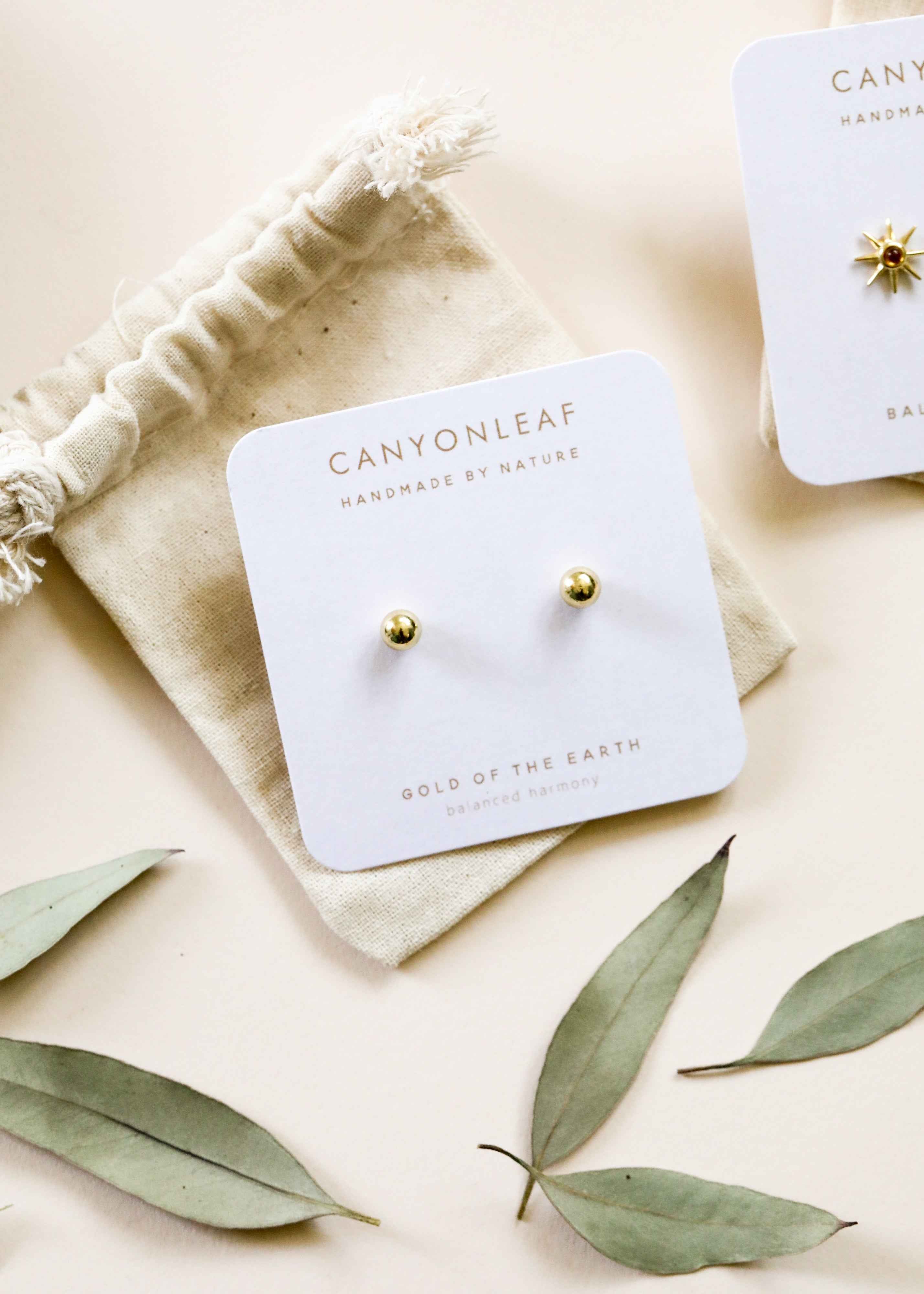 18K Gold Vermeil Ball Earrings || 6mm || Everyday + Simple Stud by CanyonLeaf
