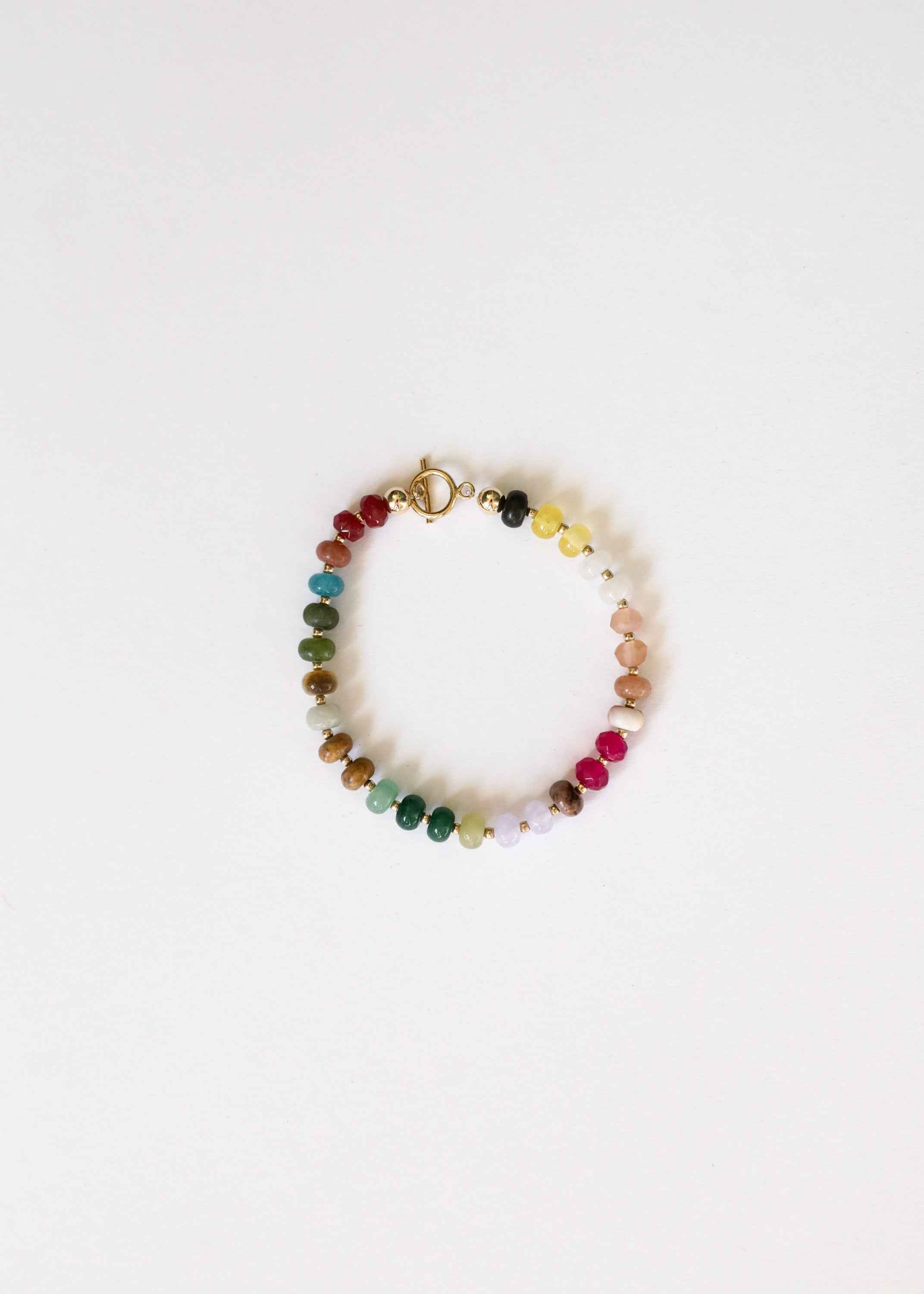 Natural Gemstone Bracelet + 14k Gold Filled Toggle : Sedona by CanyonLeaf