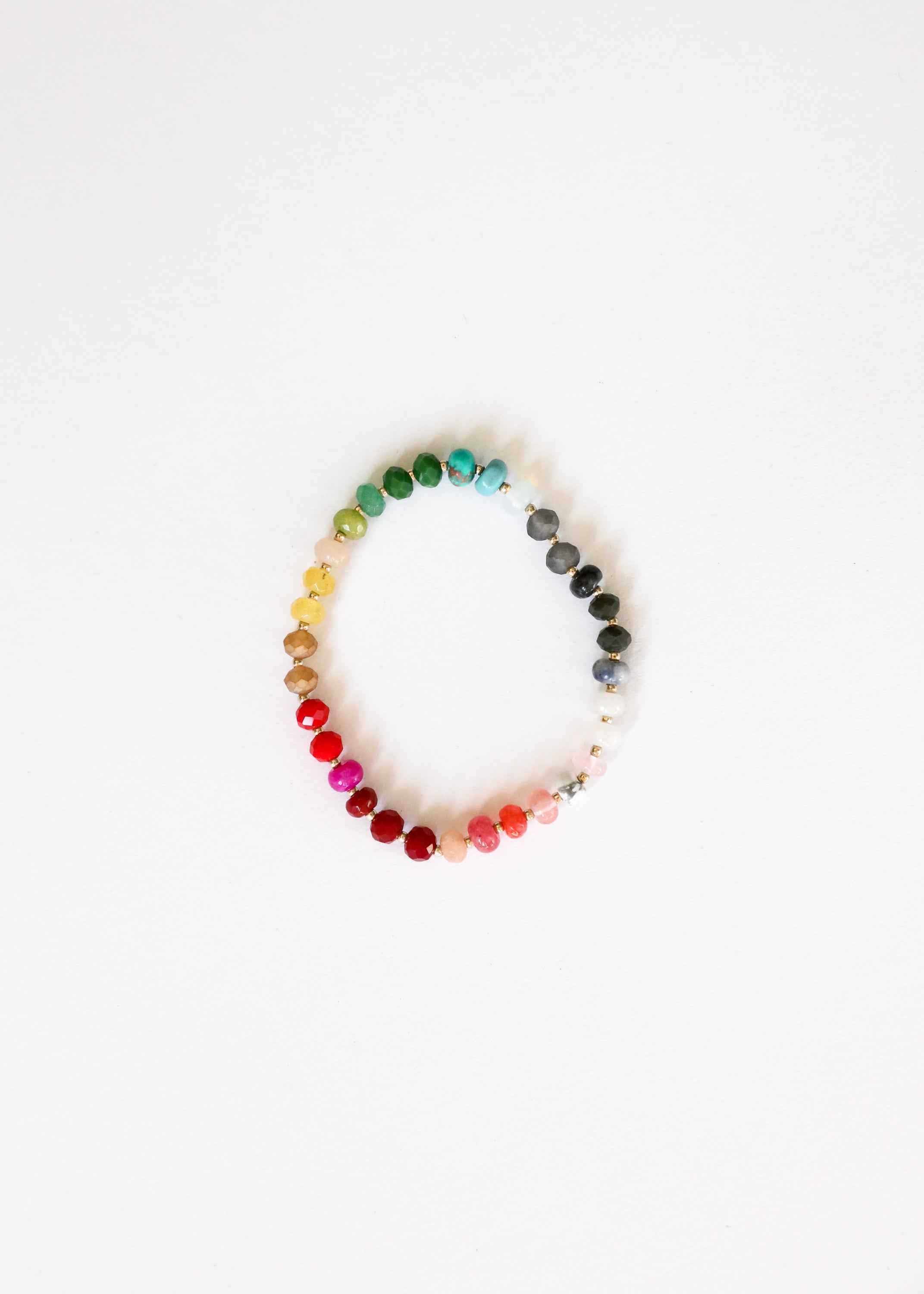 Natural Gemstone Bracelet + 14k Gold Filled Toggle : Paradise by CanyonLeaf