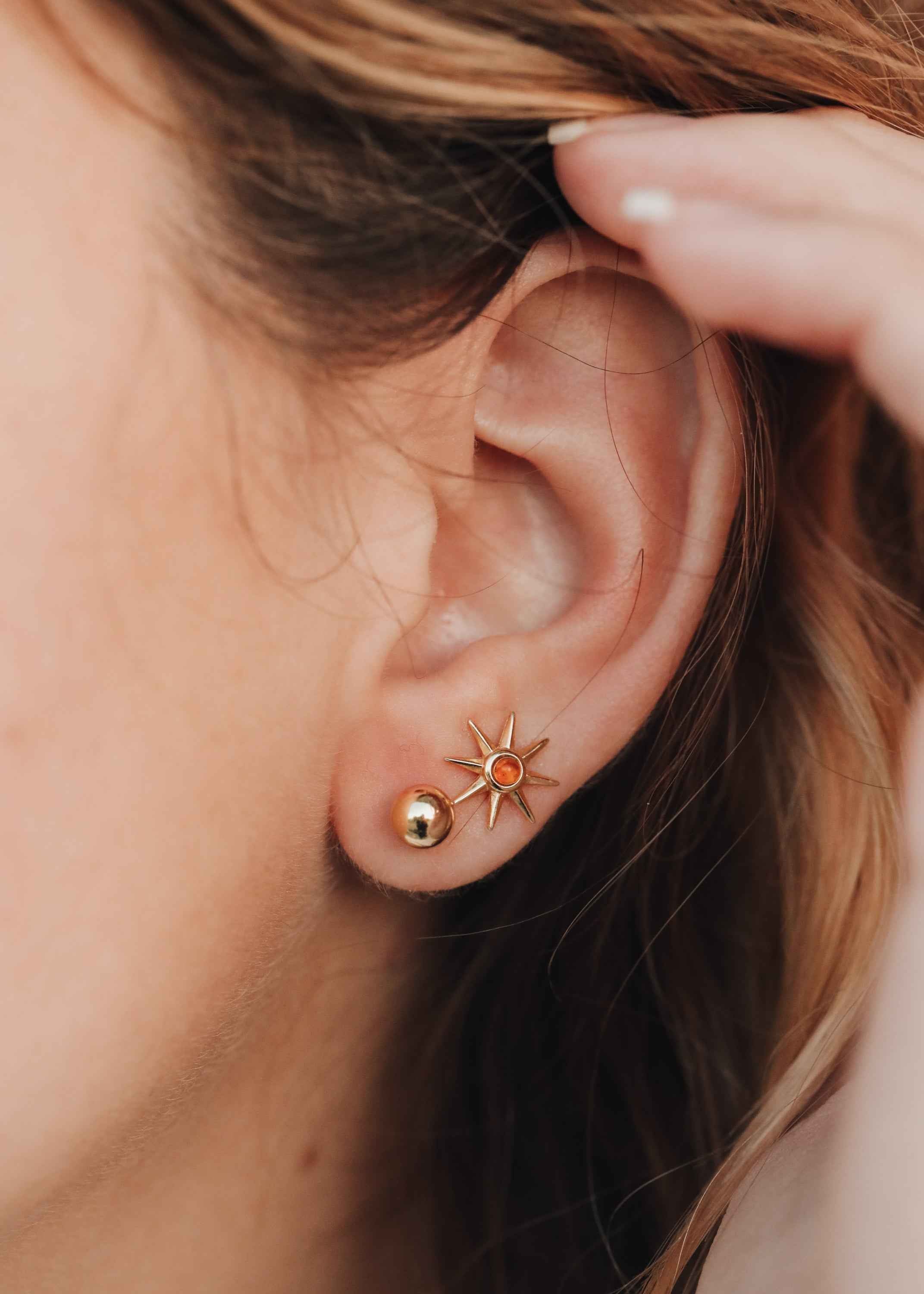18K Gold Vermeil Ball Earrings || 6mm || Everyday + Simple Stud by CanyonLeaf