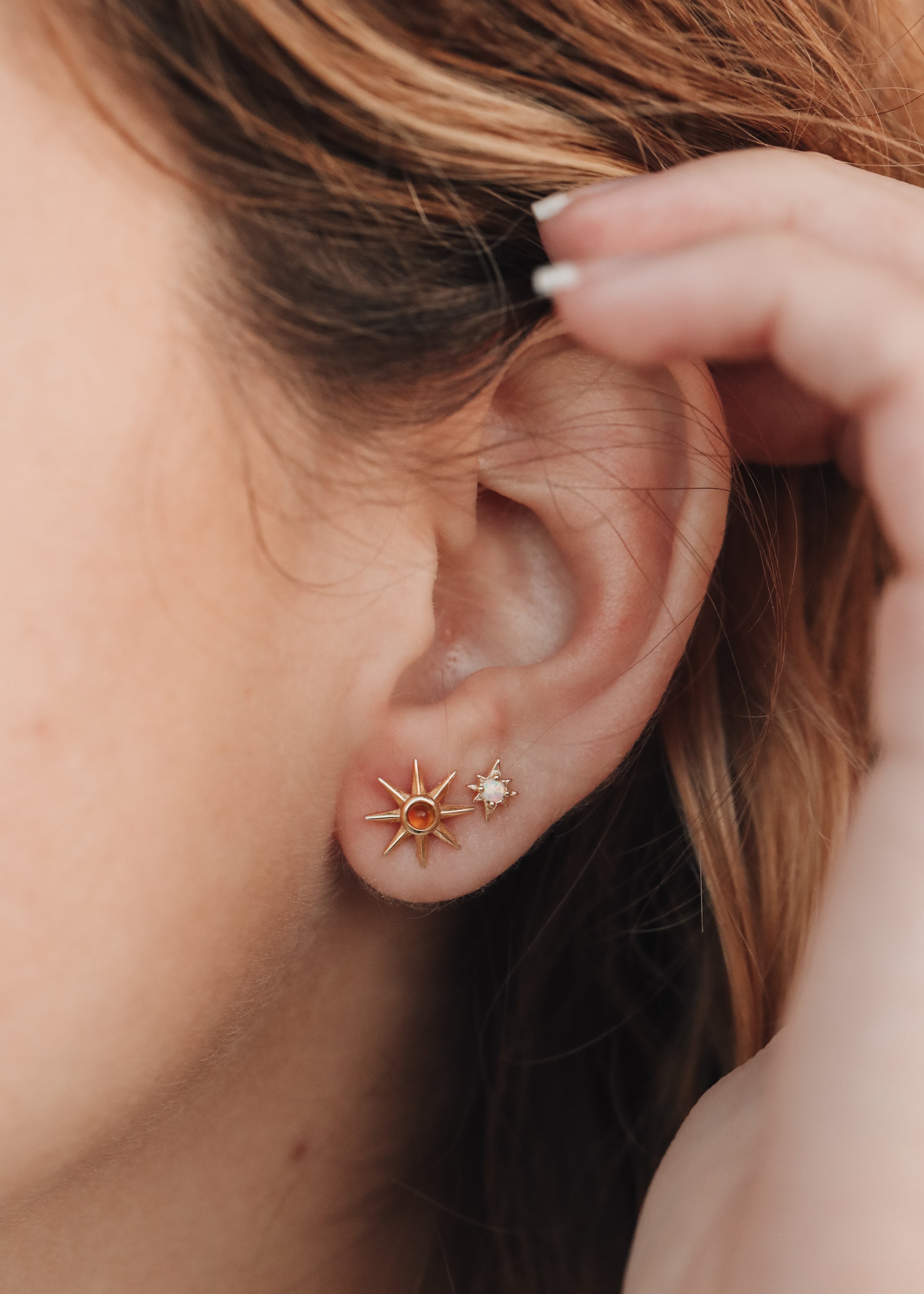 18K Gold Vermeil + Baltic Sea Amber || Sunshine Earrings by CanyonLeaf