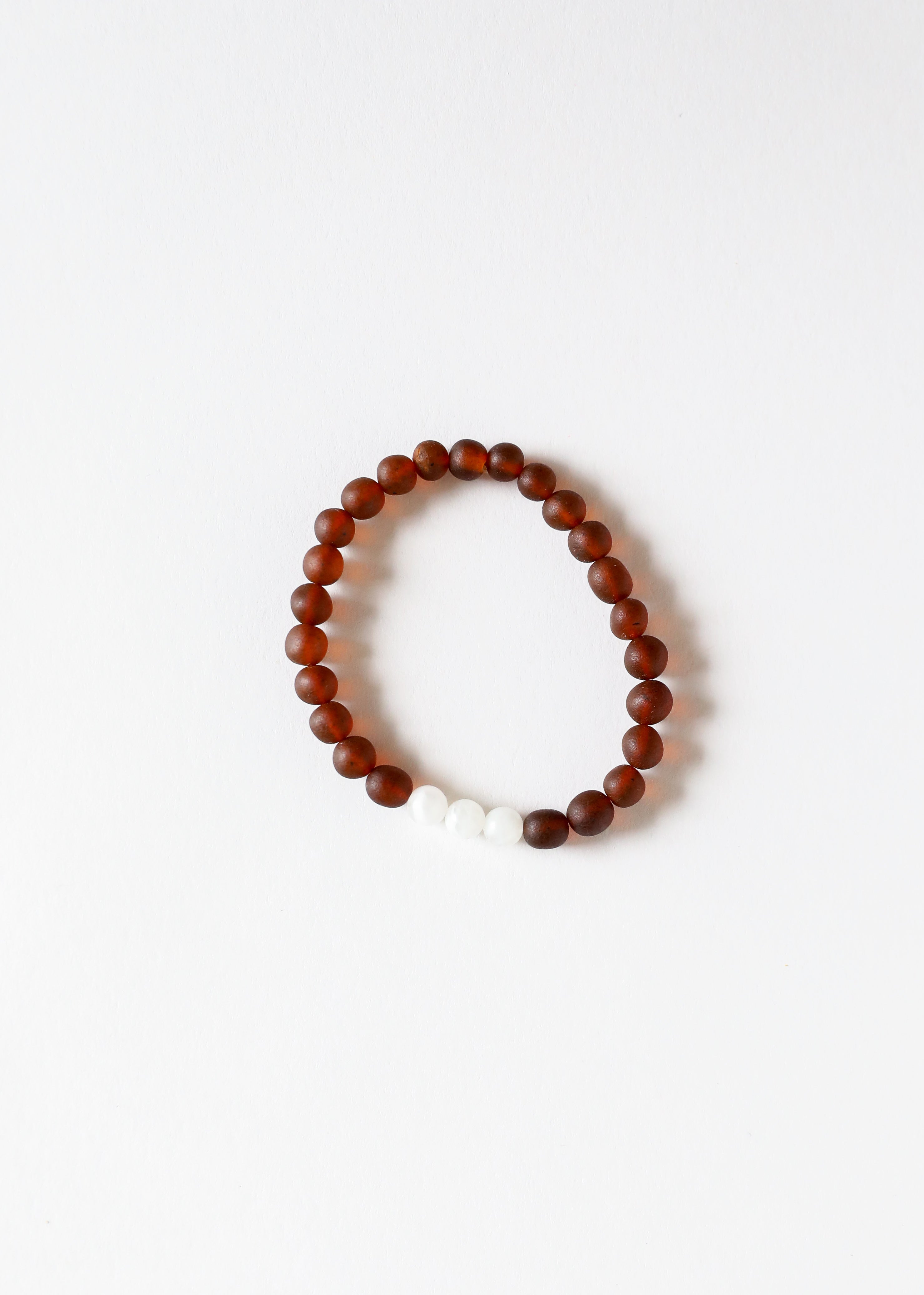 Raw Cognac Baltic Amber + Moonstone || Adult Bracelet by CanyonLeaf