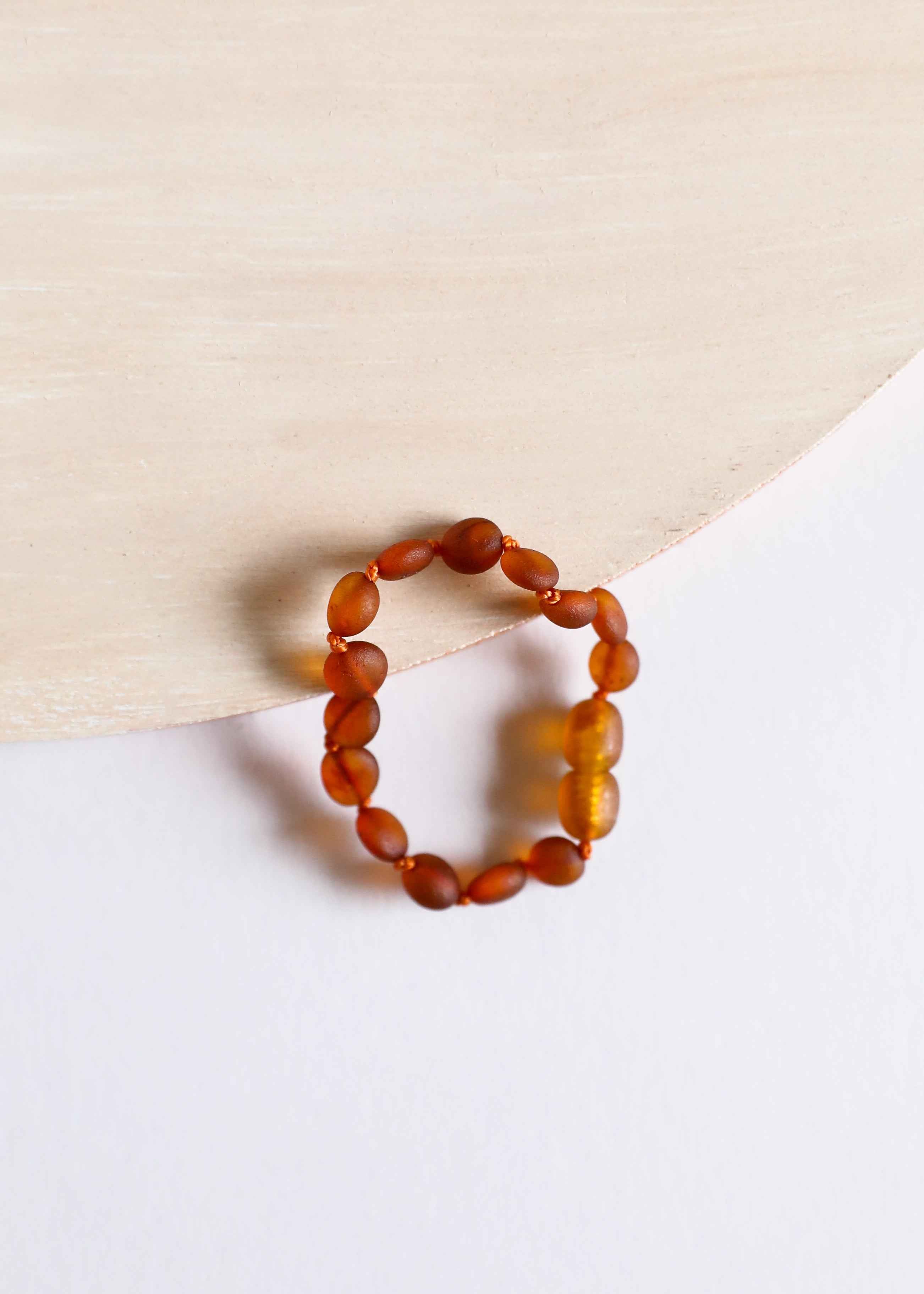 Raw Cognac Baltic Amber || Classic || Anklet or Bracelet by CanyonLeaf