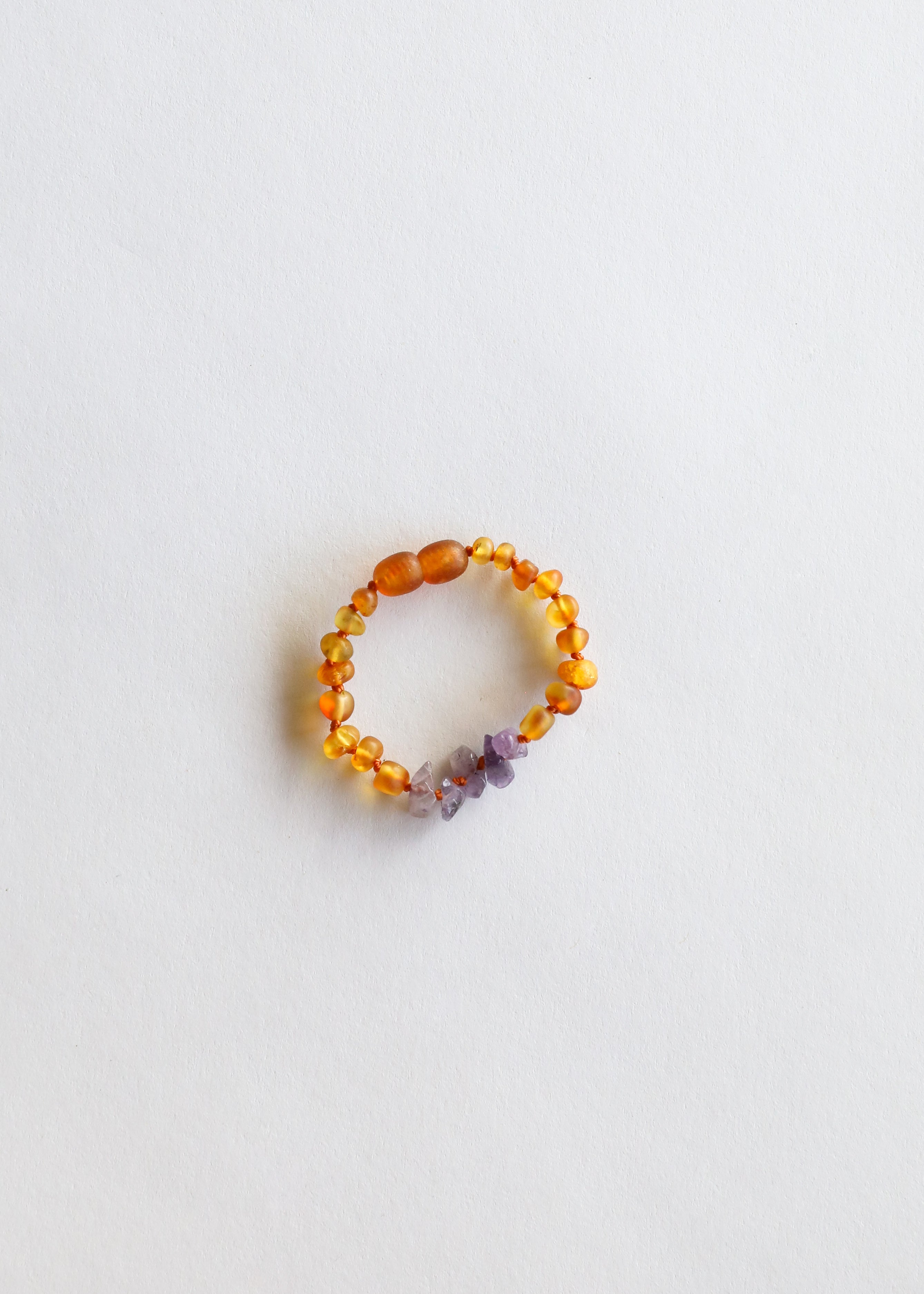 Raw Honey Baltic Amber + Raw Amethyst || Kids Set by CanyonLeaf