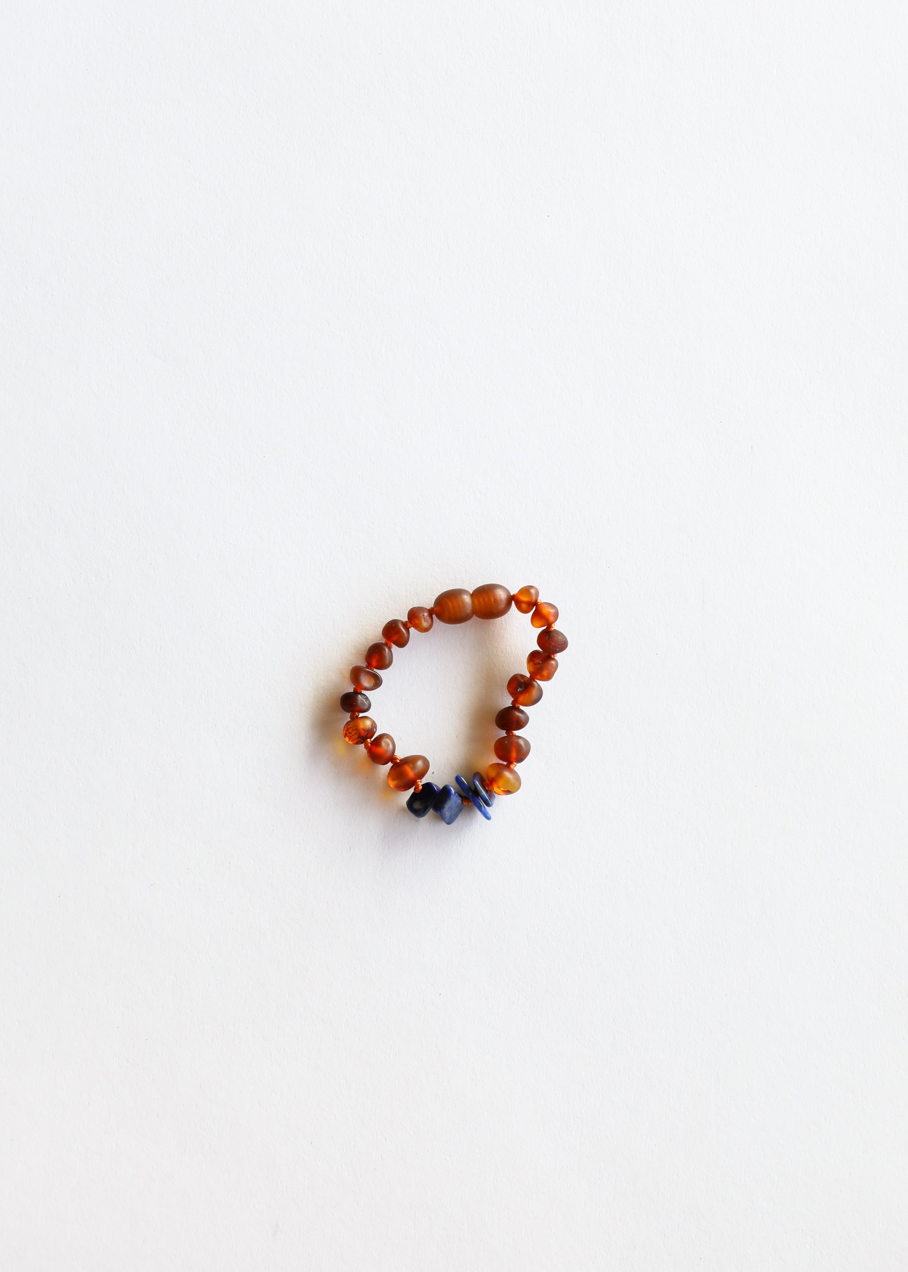 Raw Cognac Baltic Amber + Lapis Lazuli || Bracelet Set by CanyonLeaf