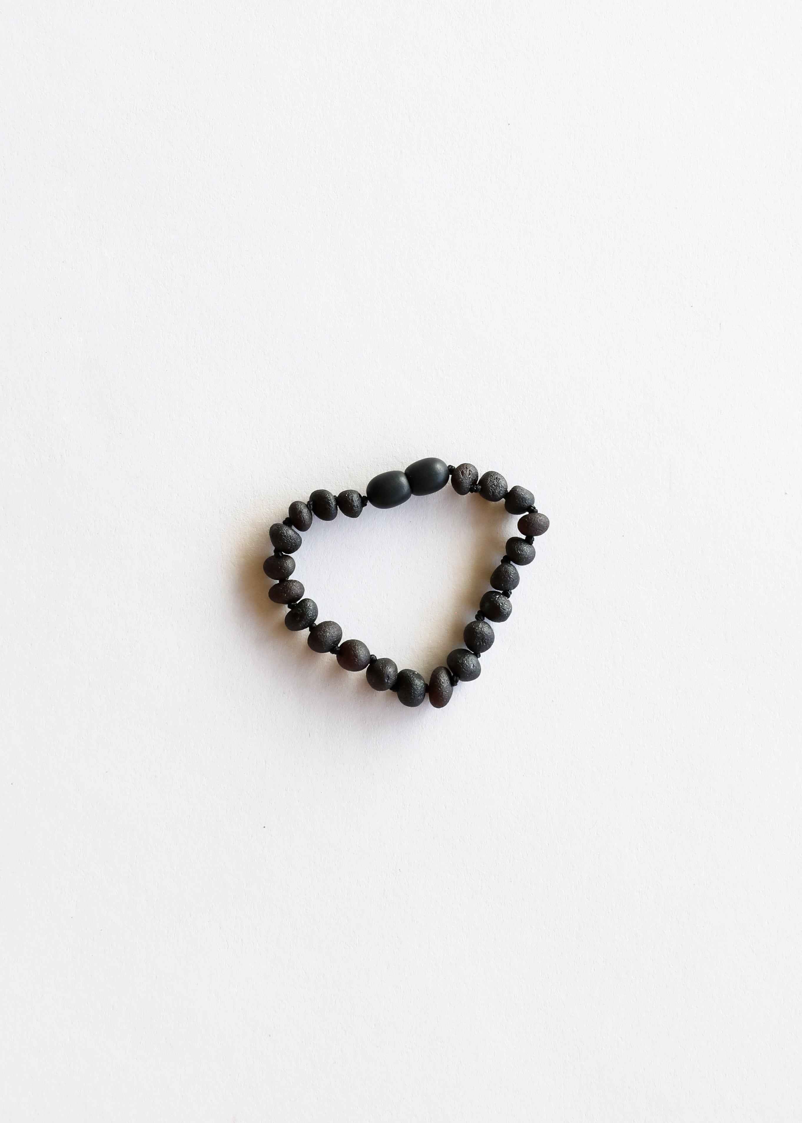 Raw Black Baltic Sea Amber || Anklet or Bracelet