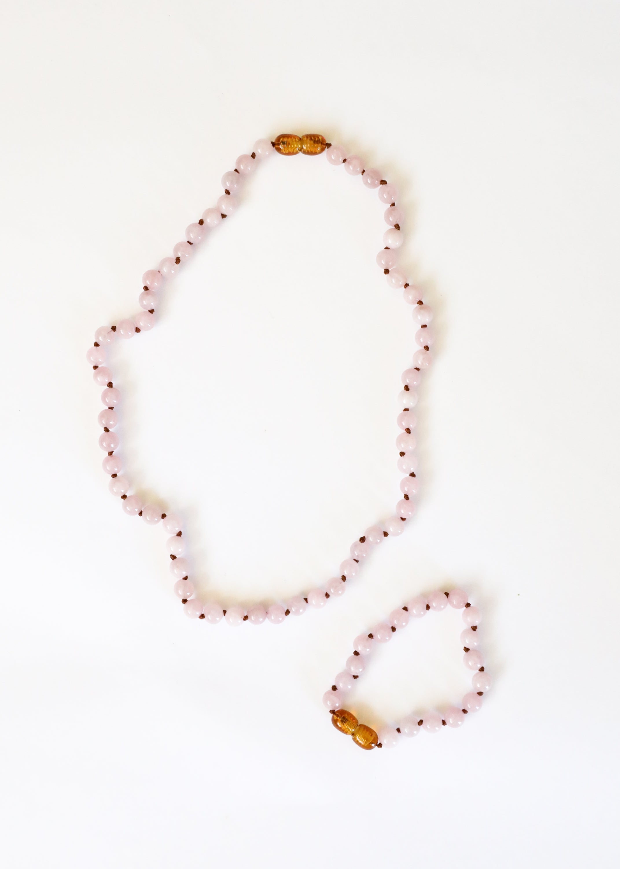 Pure Gemstone + Natural Rose Quartz || Beaded Necklace by CanyonLeaf
