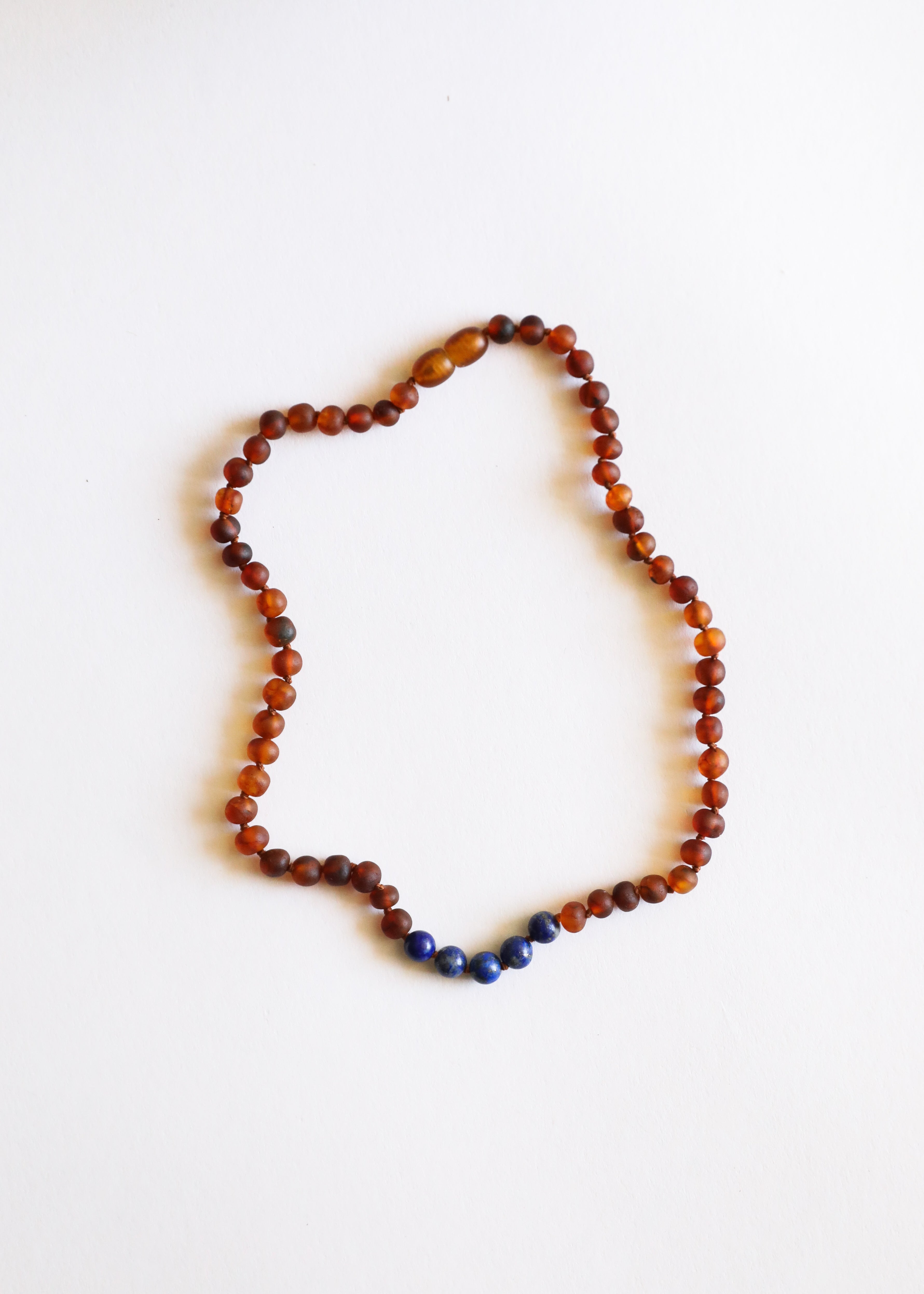 Raw Cognac Baltic Amber + Lapis || Necklace Set by CanyonLeaf