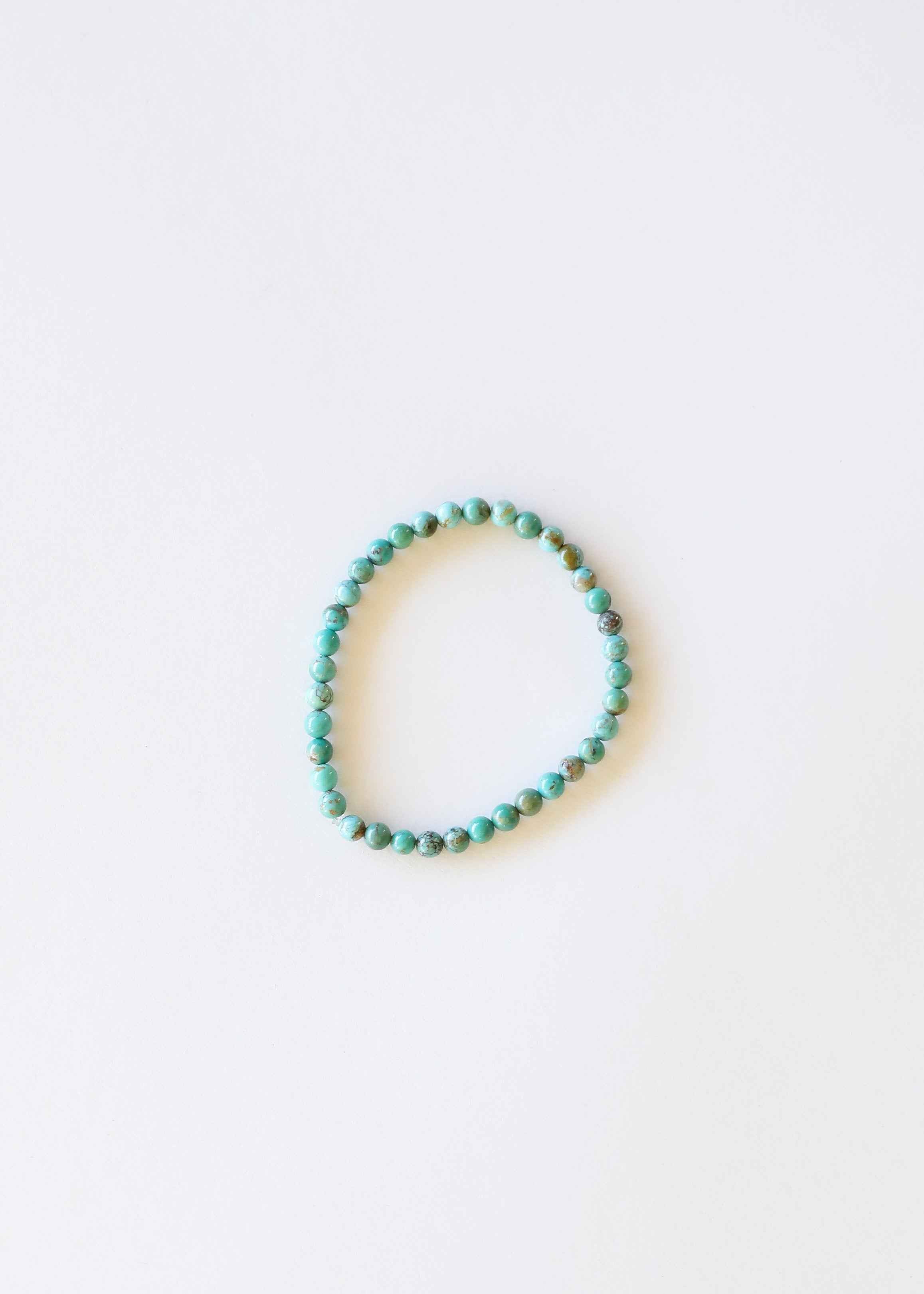 Natural Turquoise + Ombre + Raw Amber with Rose Quartz || Adult Bracelet Set