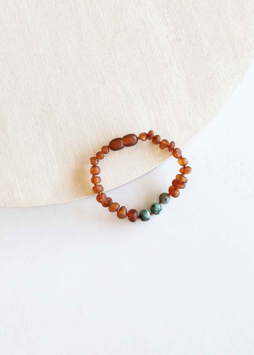 Raw Cognac Baltic Amber + Turquoise Jasper || Anklet or Bracelet by CanyonLeaf