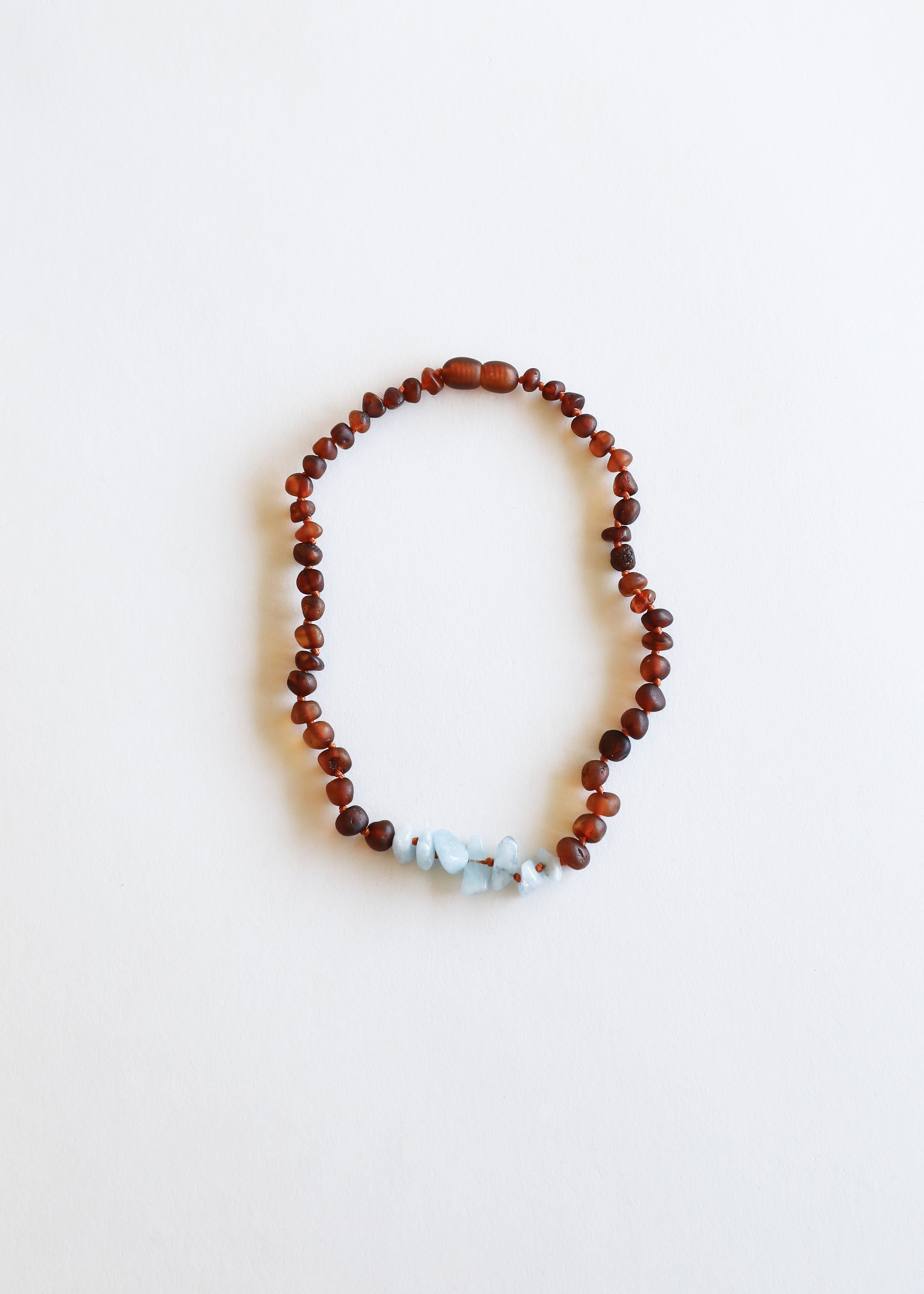Raw Cognac Baltic Amber + Aquamarine || Necklace Set by CanyonLeaf
