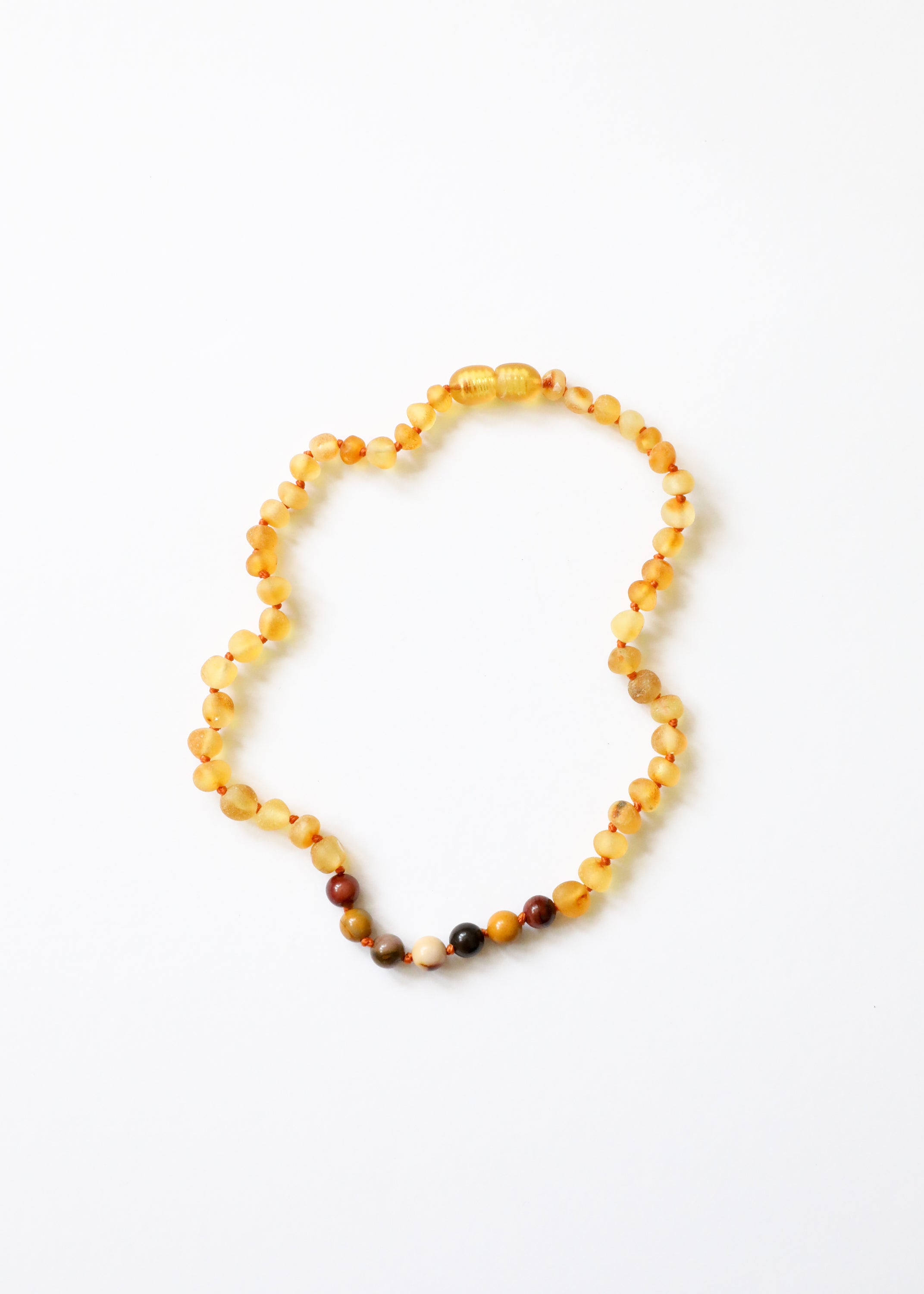 Raw Honey Baltic Amber + Mookaite Jasper || Necklace by CanyonLeaf