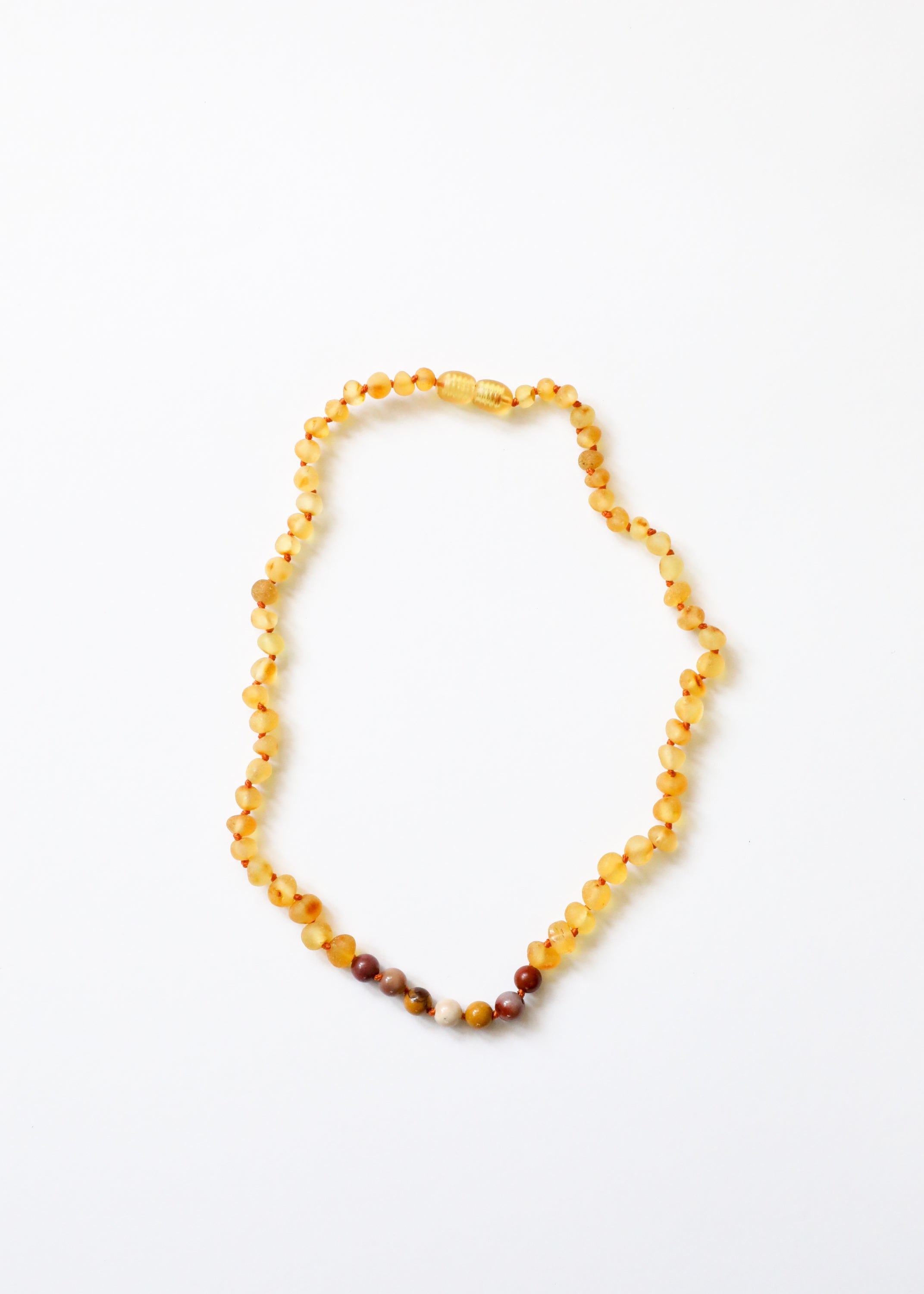 Raw Honey Baltic Amber + Mookaite Jasper || Necklace by CanyonLeaf