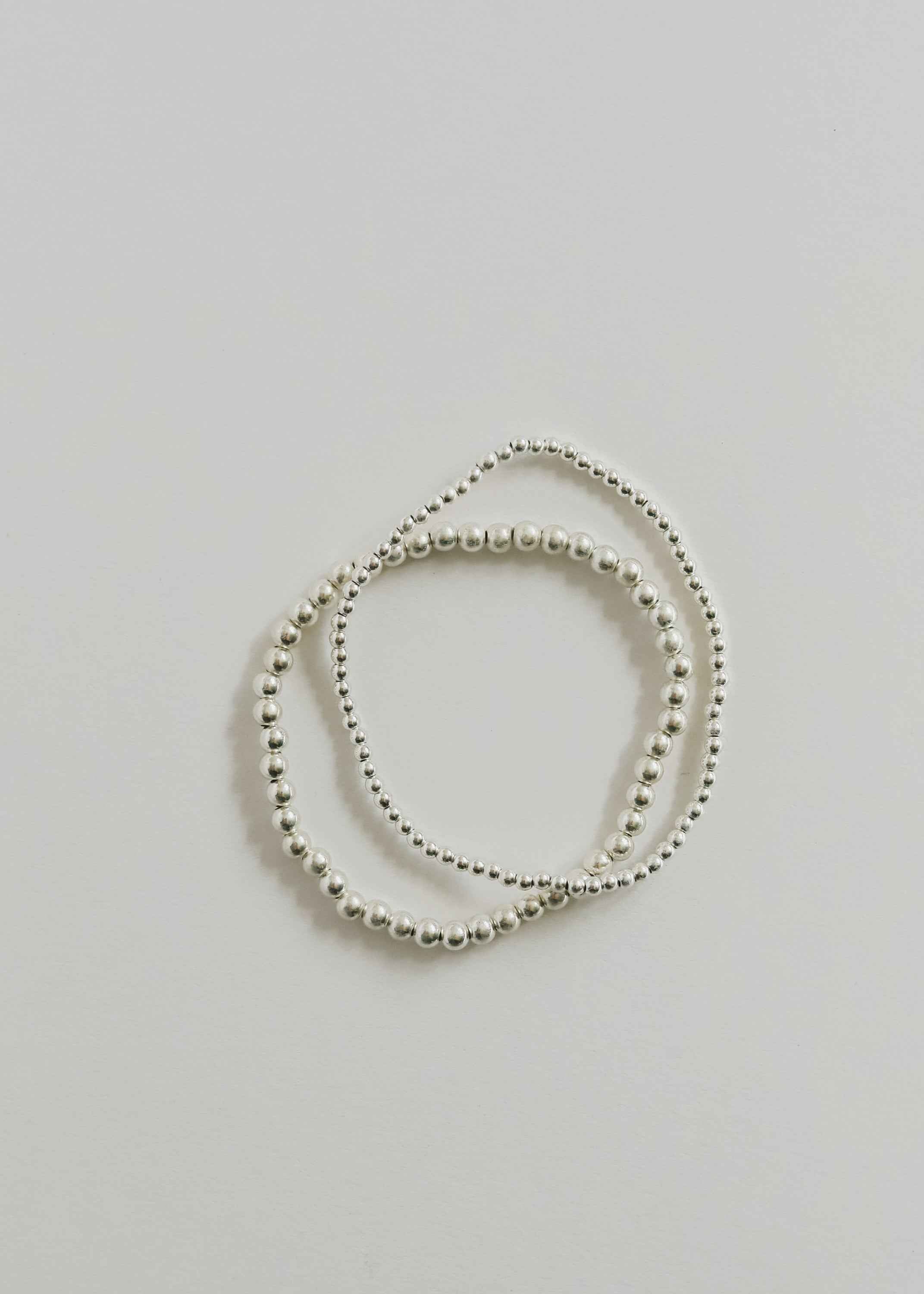Sterling Silver || Beaded Stretch Anklet or Bracelet by CanyonLeaf