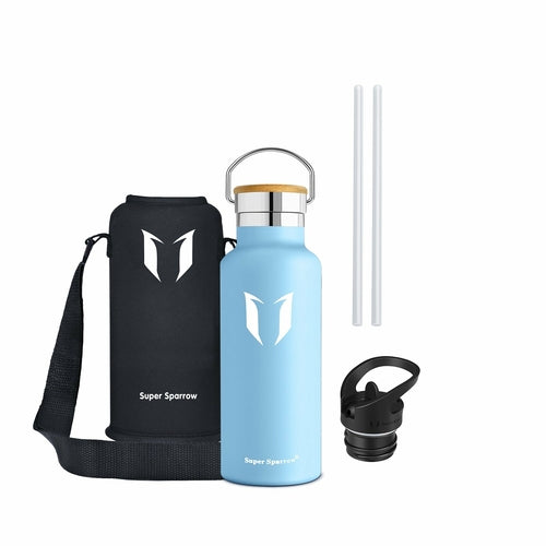 Insulated Stainless Steel Water Bottle - 17oz/500ml Double Wall Vacuum Flask