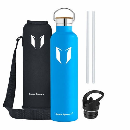 Insulated Stainless Steel Water Bottle 32oz - Double Wall Vacuum Insulated, BPA Free, Leak Proof
