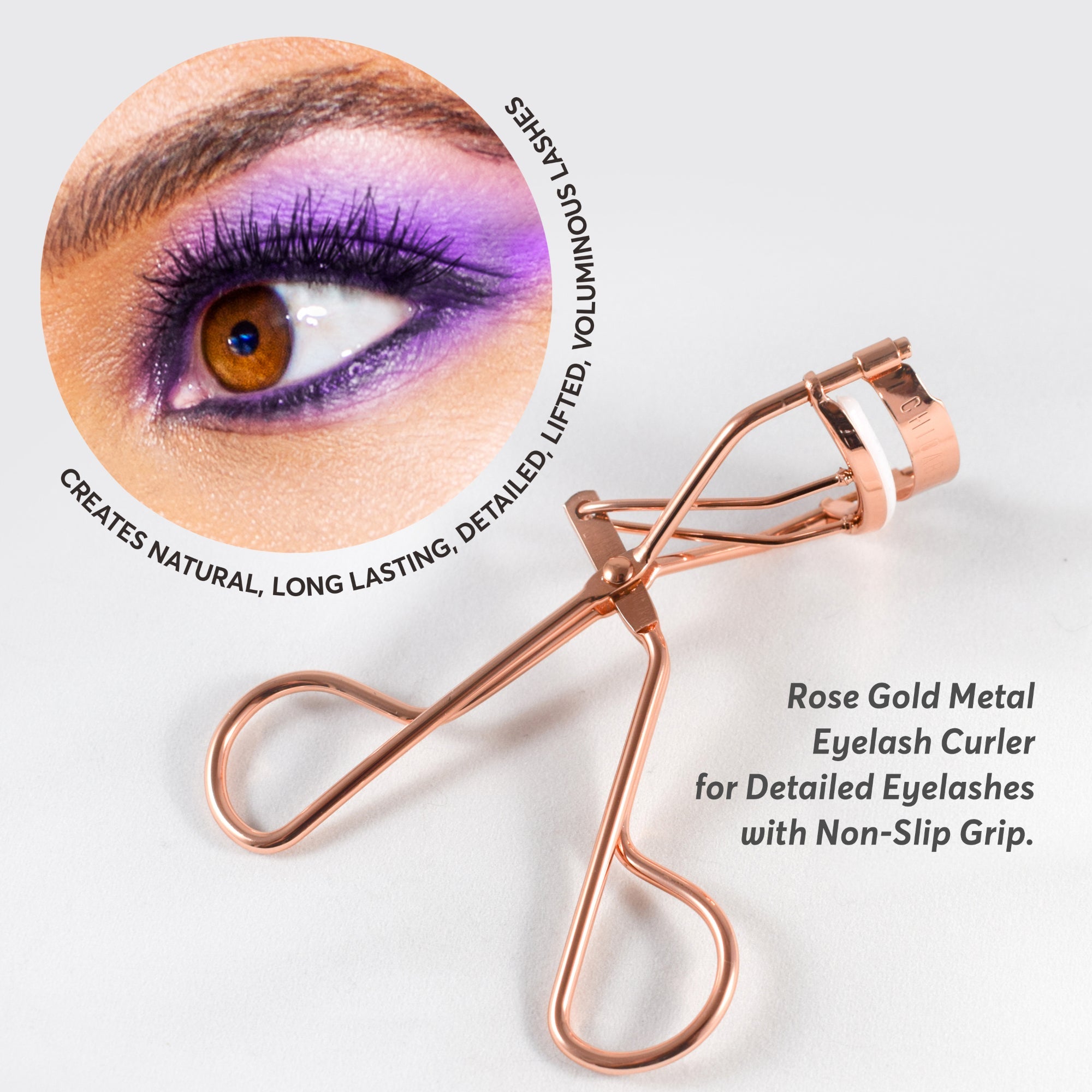 The Rose Gold Eyelash Curler by Chica Beauty
