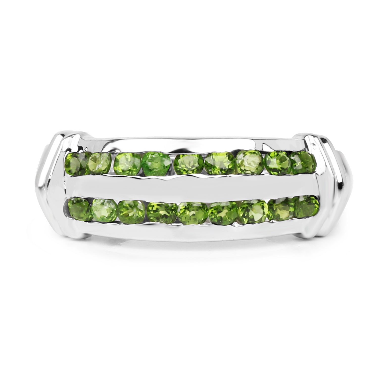 0.72 Carat Genuine Chrome Diopside .925 Sterling Silver Ring DestGlow