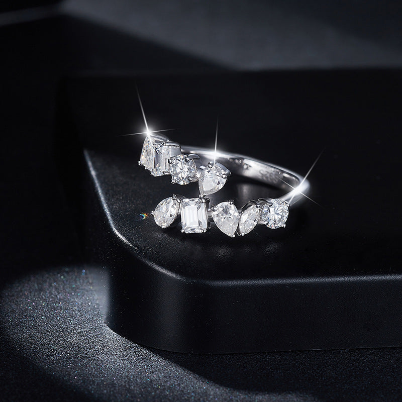 2.6 Carat Sparkala™ 925 Sterling Silver Bypass Ring by Sparkala