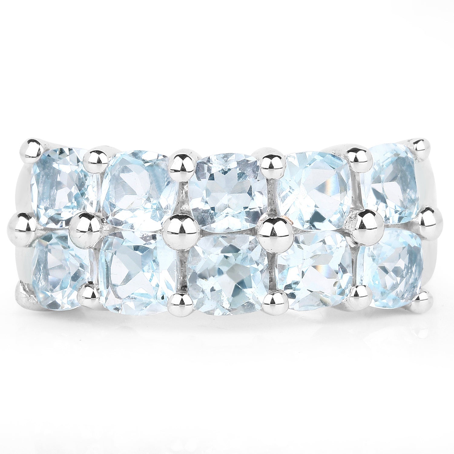 3.60 Carat Genuine Blue Topaz .925 Sterling Silver Ring by Bids.com