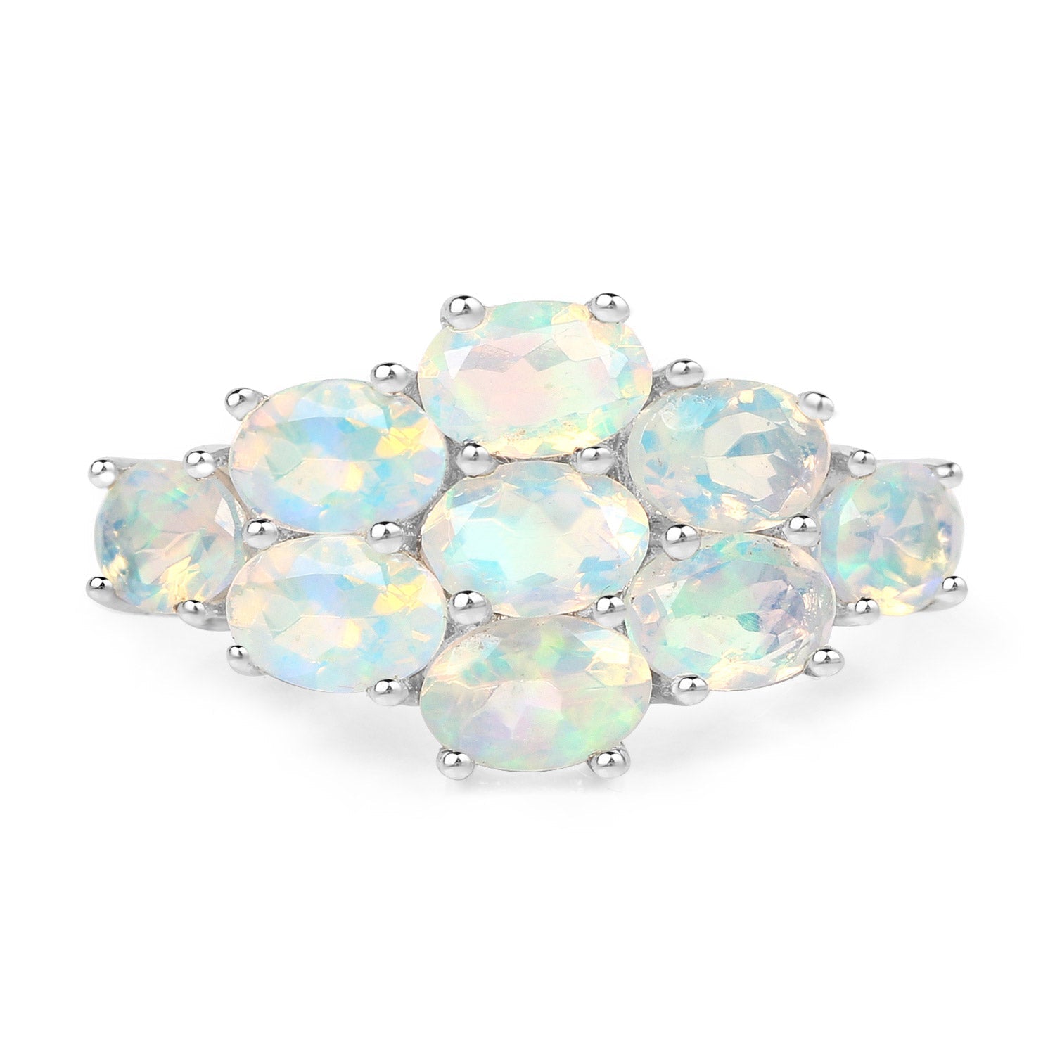 2.16 Carat Genuine Ethiopian Opal .925 Sterling Silver Ring DestGlow