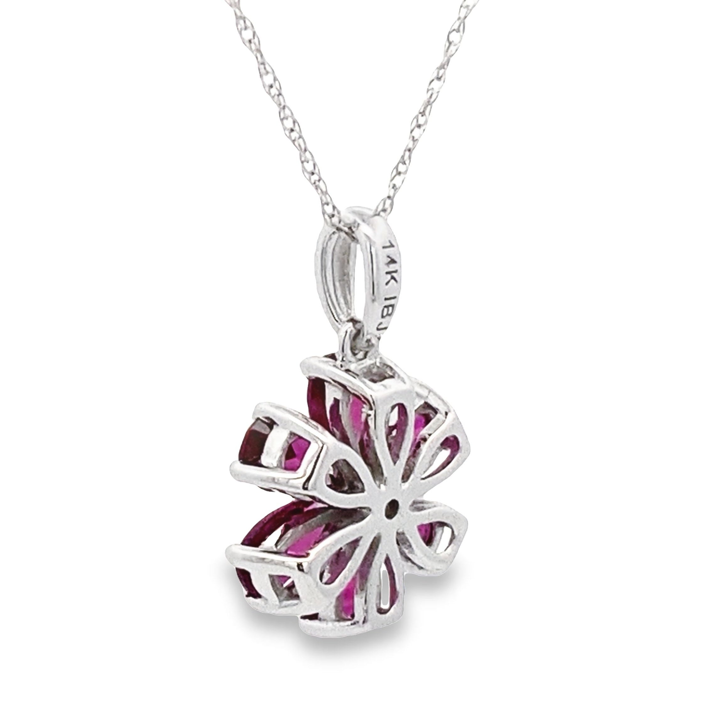 Rhodolite Garnet Fashion Pendants 14KT White Gold by Bids.com