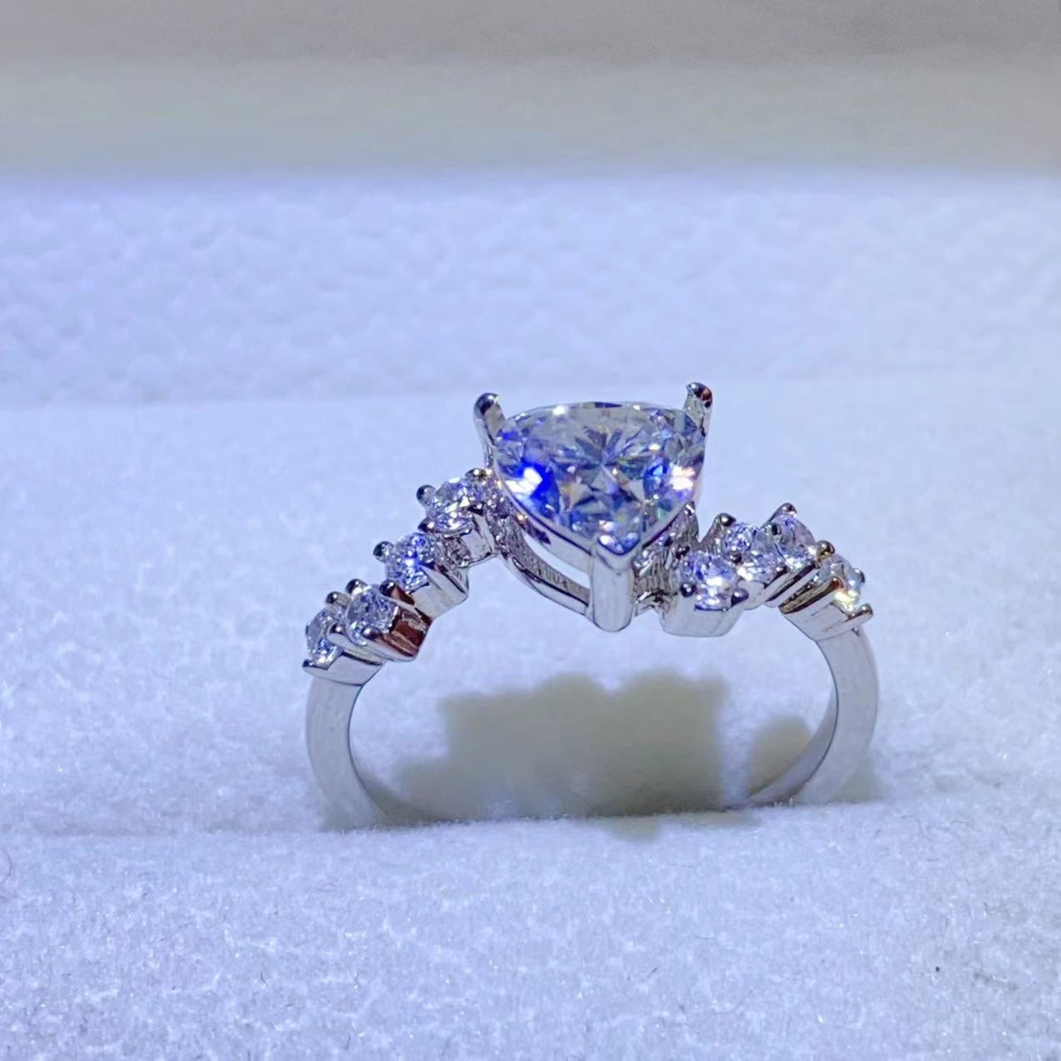 1 Carat Heart Shaped Sparkala™ Pure Sterling Silver Ring by Sparkala