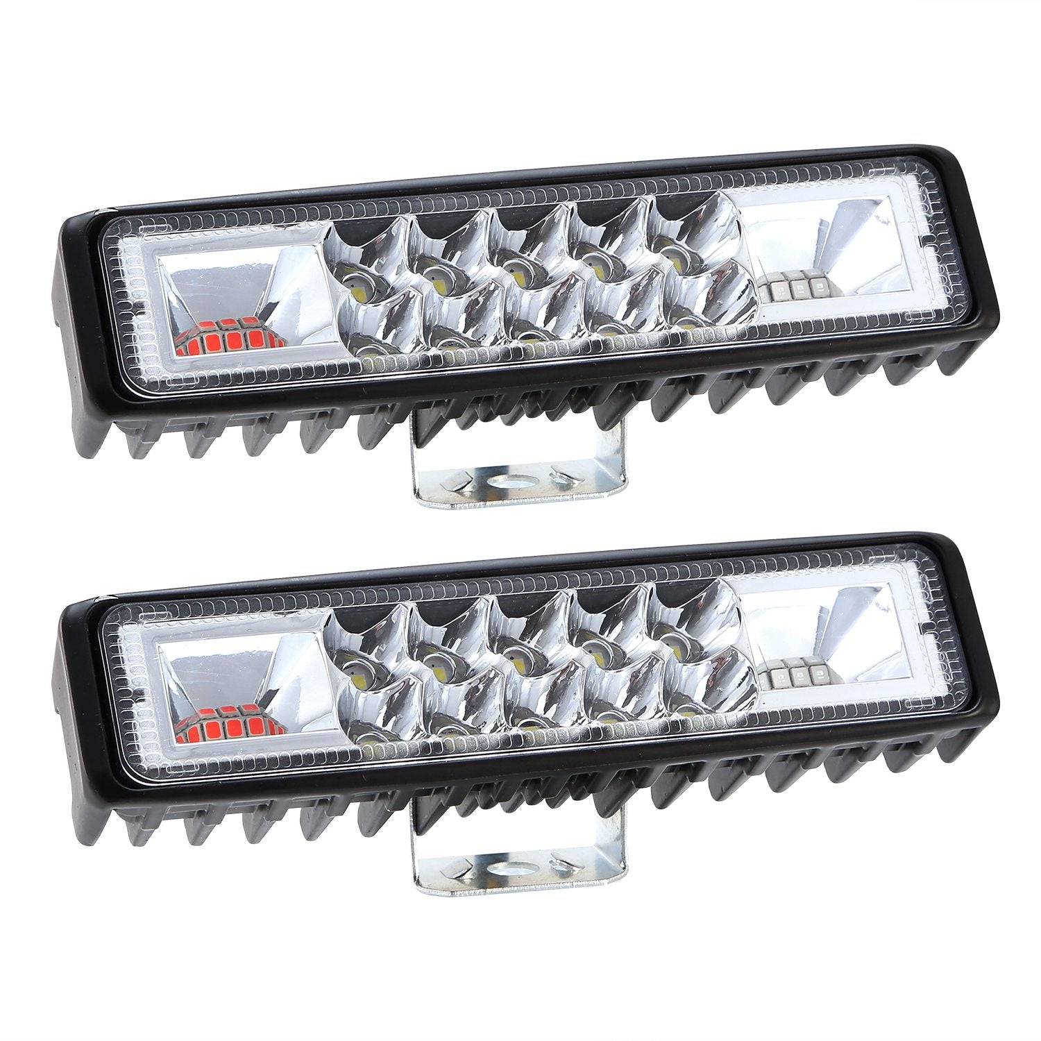 6" LED Light Bar 160W 5000lm Offroad Driving Spot Lights Work Light Pods IP67 Waterproof Fog Light Spot Flood Beam for Jeep Trailer Truck Bus Boat 2P