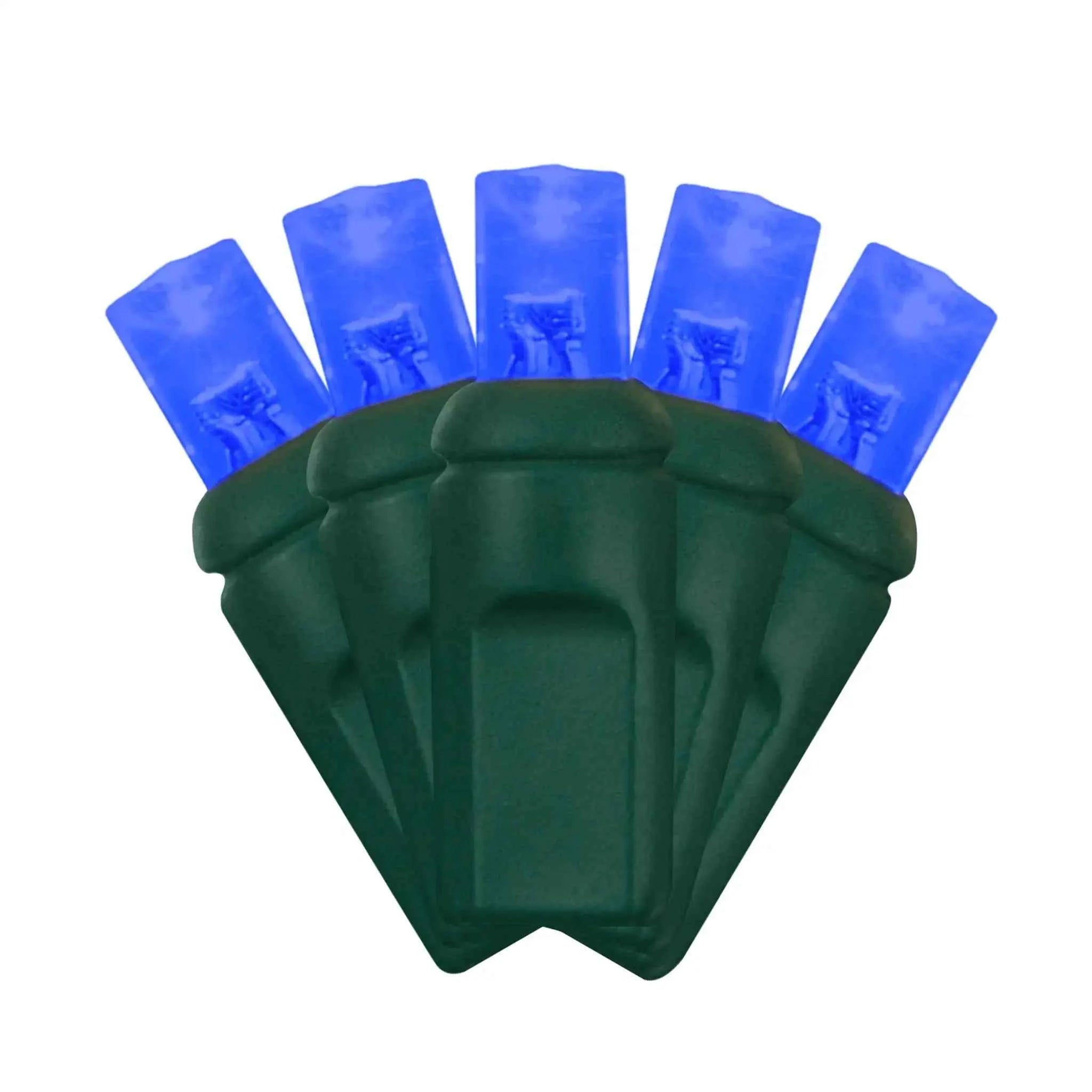 LED Mini Lights 5MM Blue Static - 6" Spacing