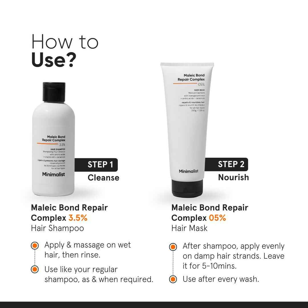 Minimalist Maleic Bond Repair Complex Shampoo & Hair Mask Combo
