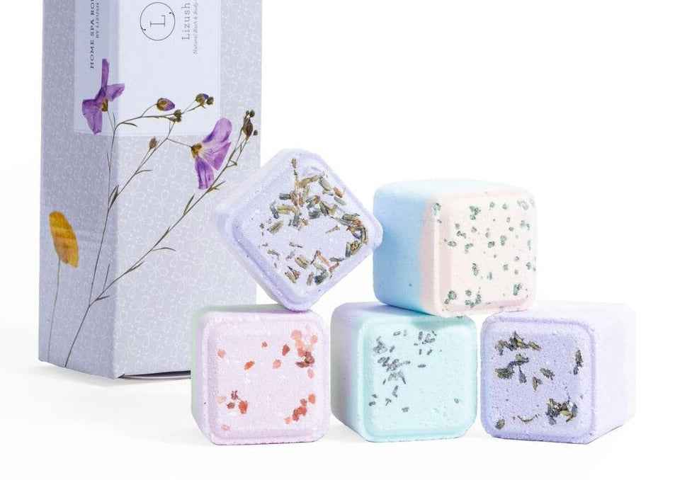 Mixed scents Shower Steamers Gift Set - 5 Big Fizzies, Cheer Up Package by Lizush